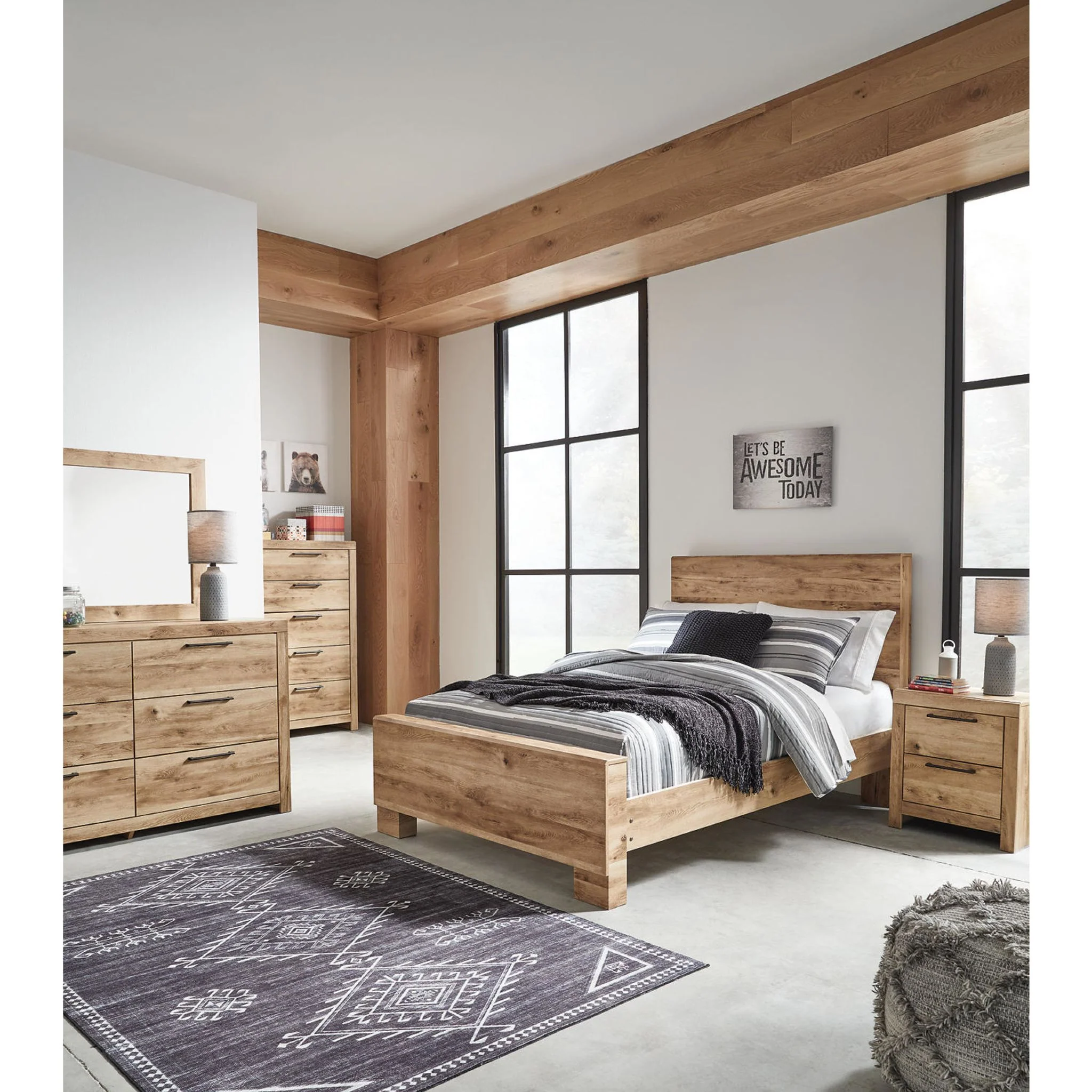 Hyanna Panel Bed - Tan Brown - Image 20