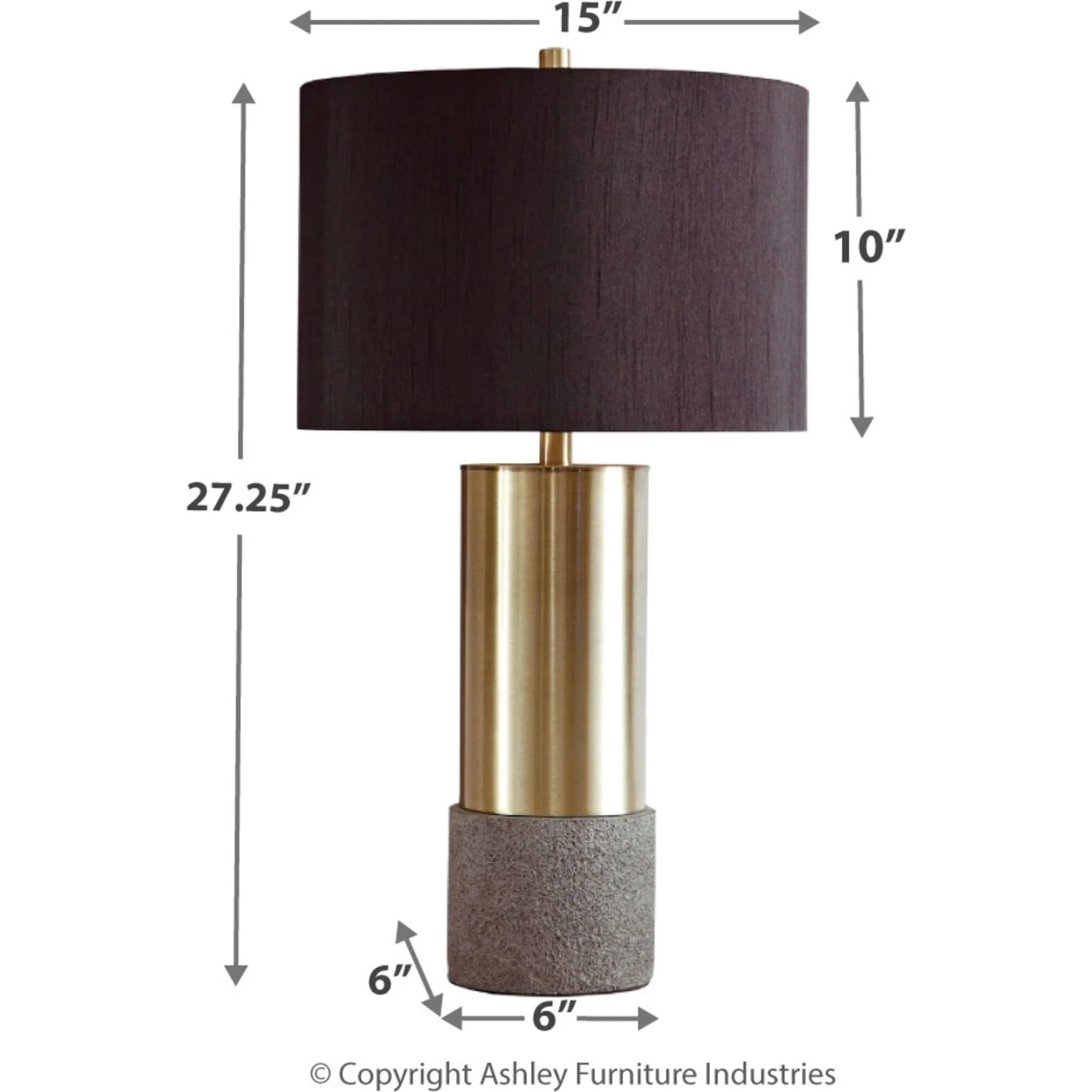 Jacek Table Lamp Pair - Gray/Brass Finish 27.25" - Image 4