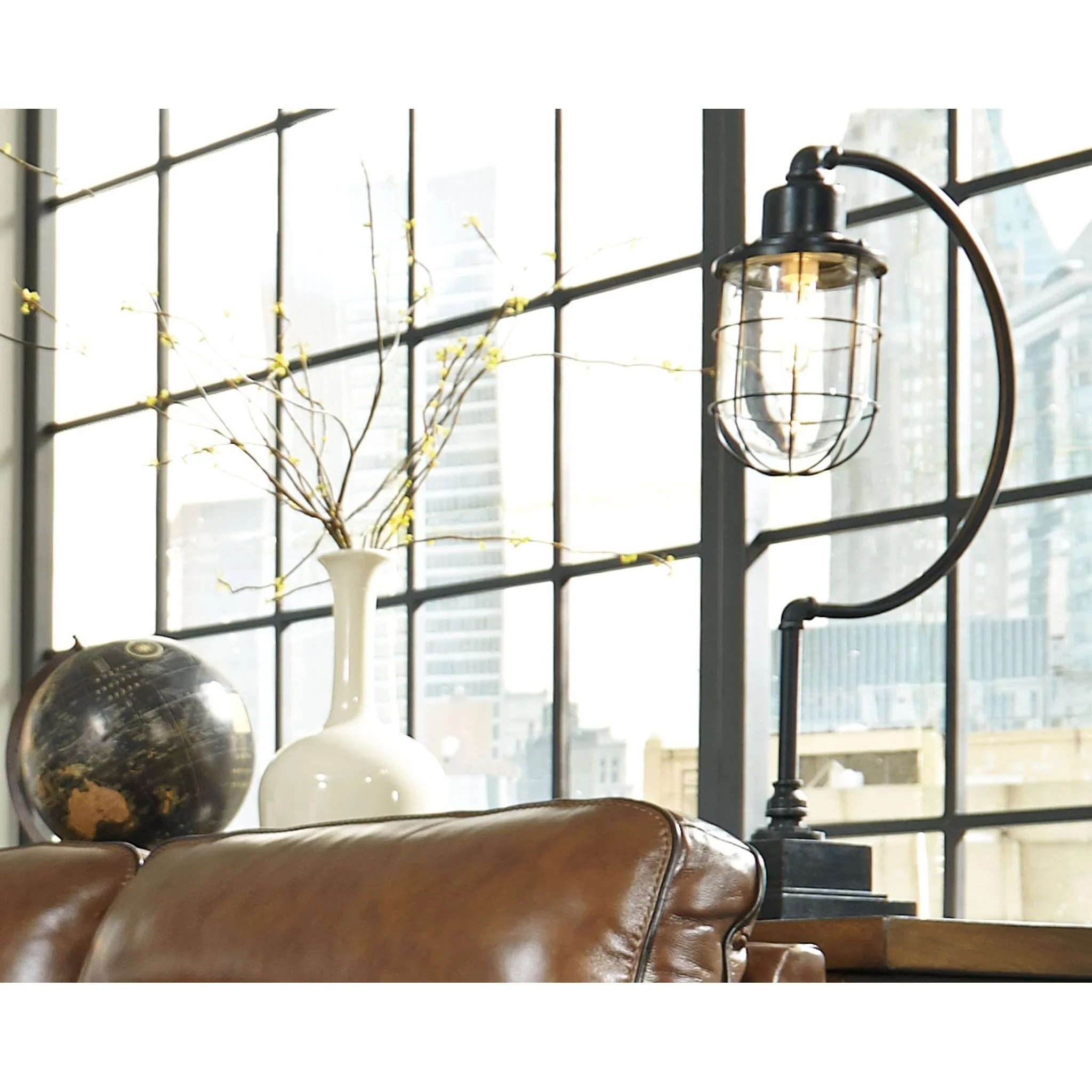 Jae Desk Lamp - Antique Black 33.25" - Image 3
