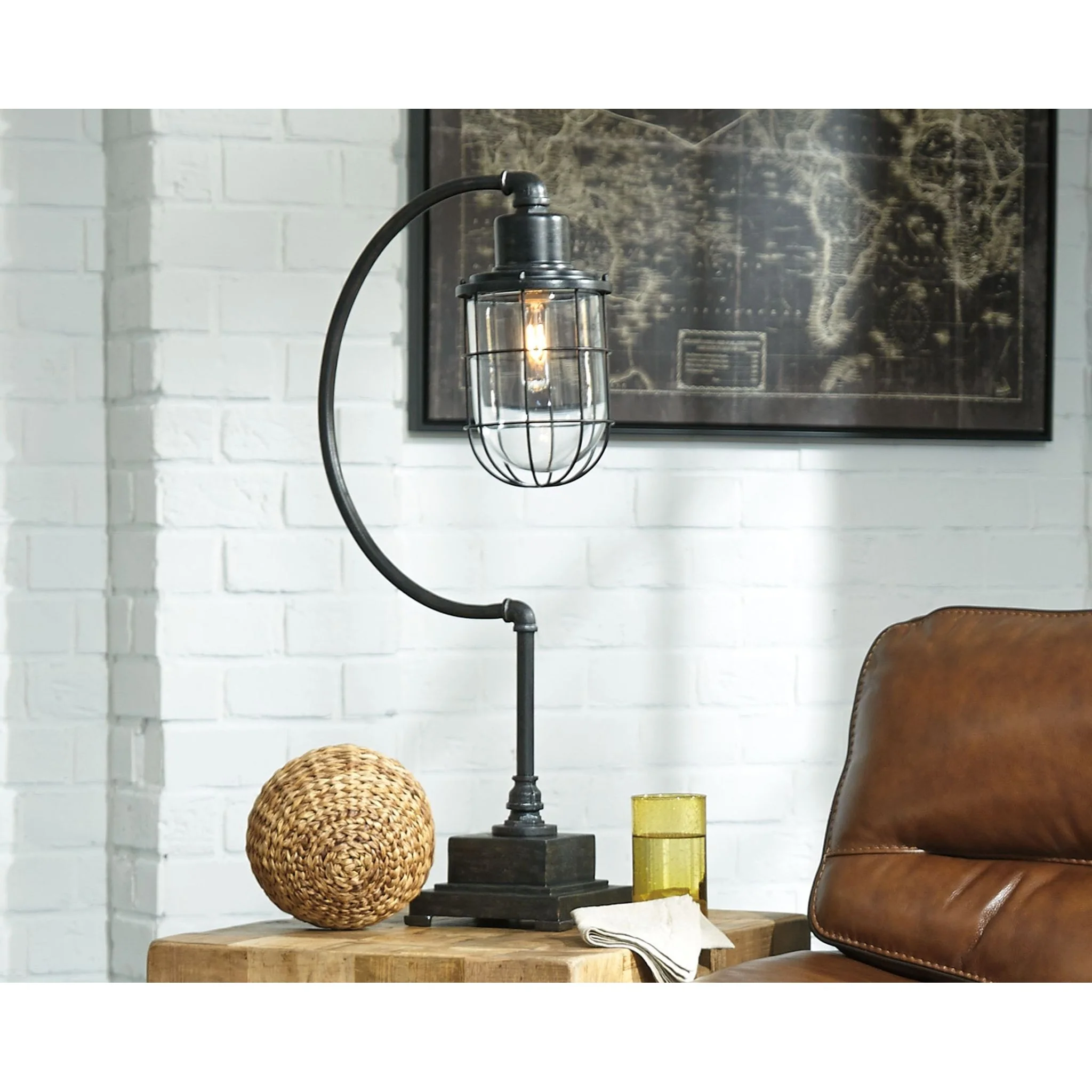Jae Desk Lamp - Antique Black 33.25" - Image 5