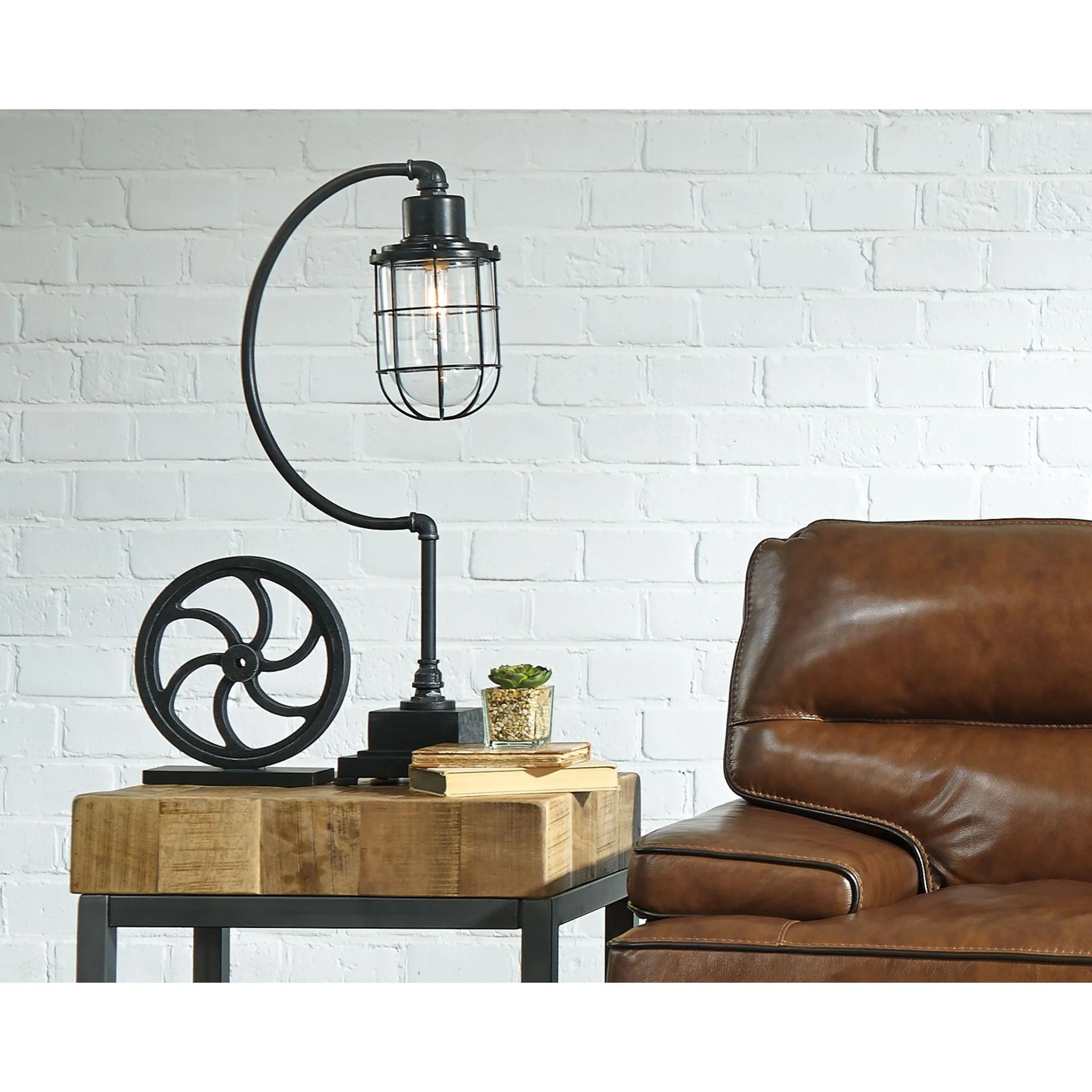 Jae Desk Lamp - Antique Black 33.25" - Image 8