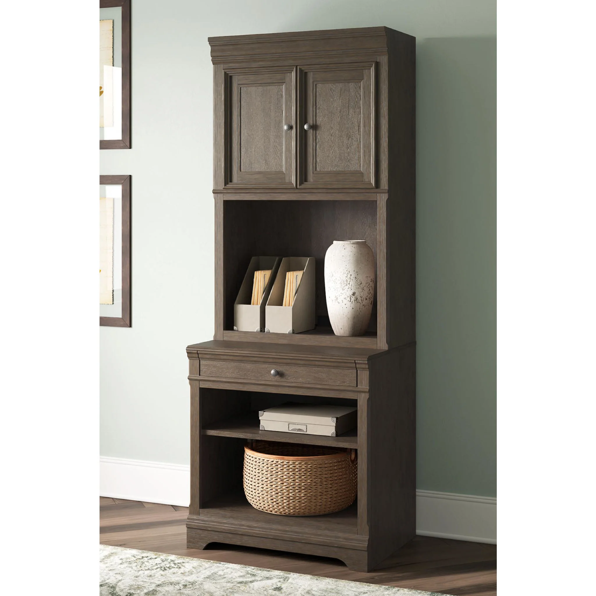 Janismore Bookcase - Weathered Gray - Image 2