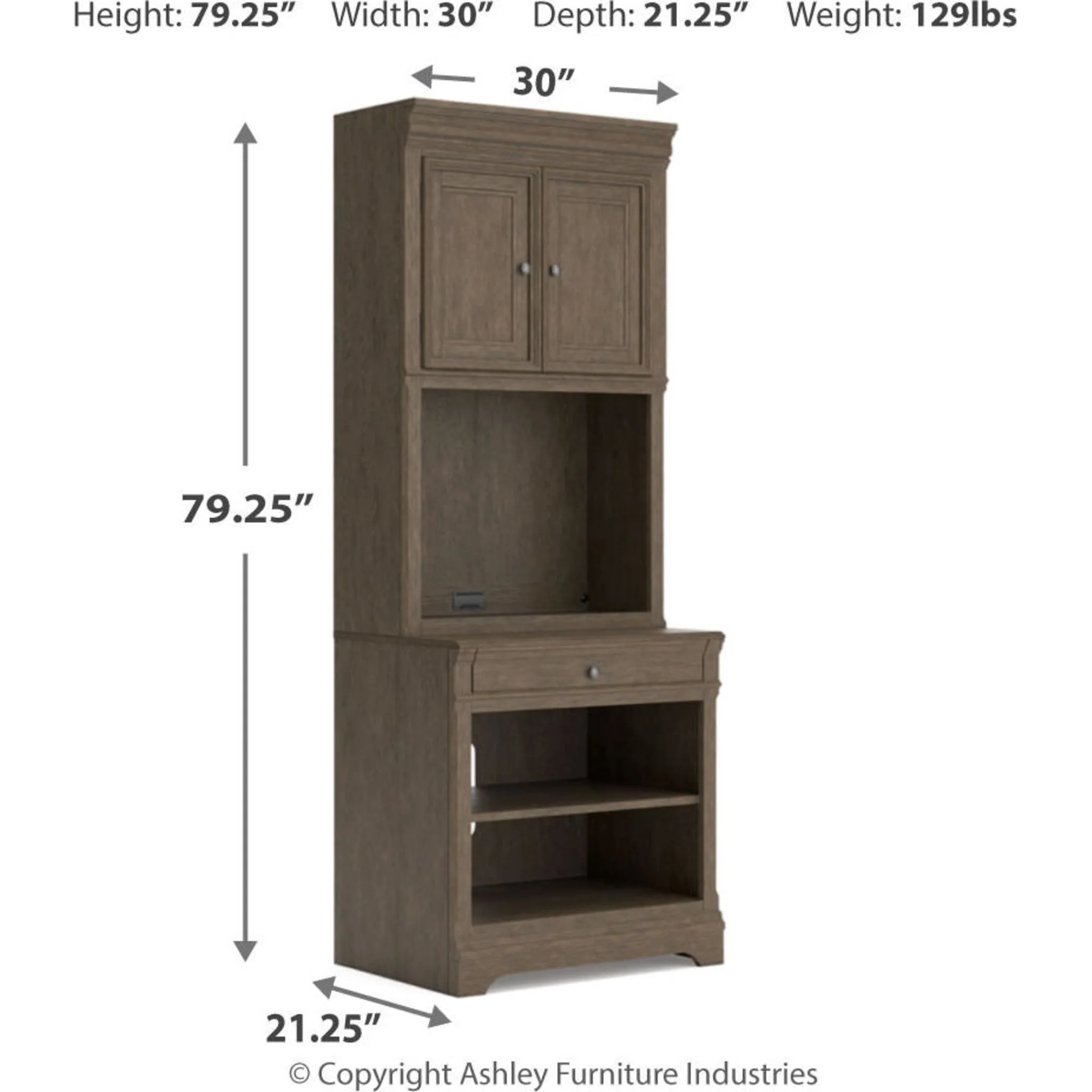 Janismore Bookcase - Weathered Gray - Image 6