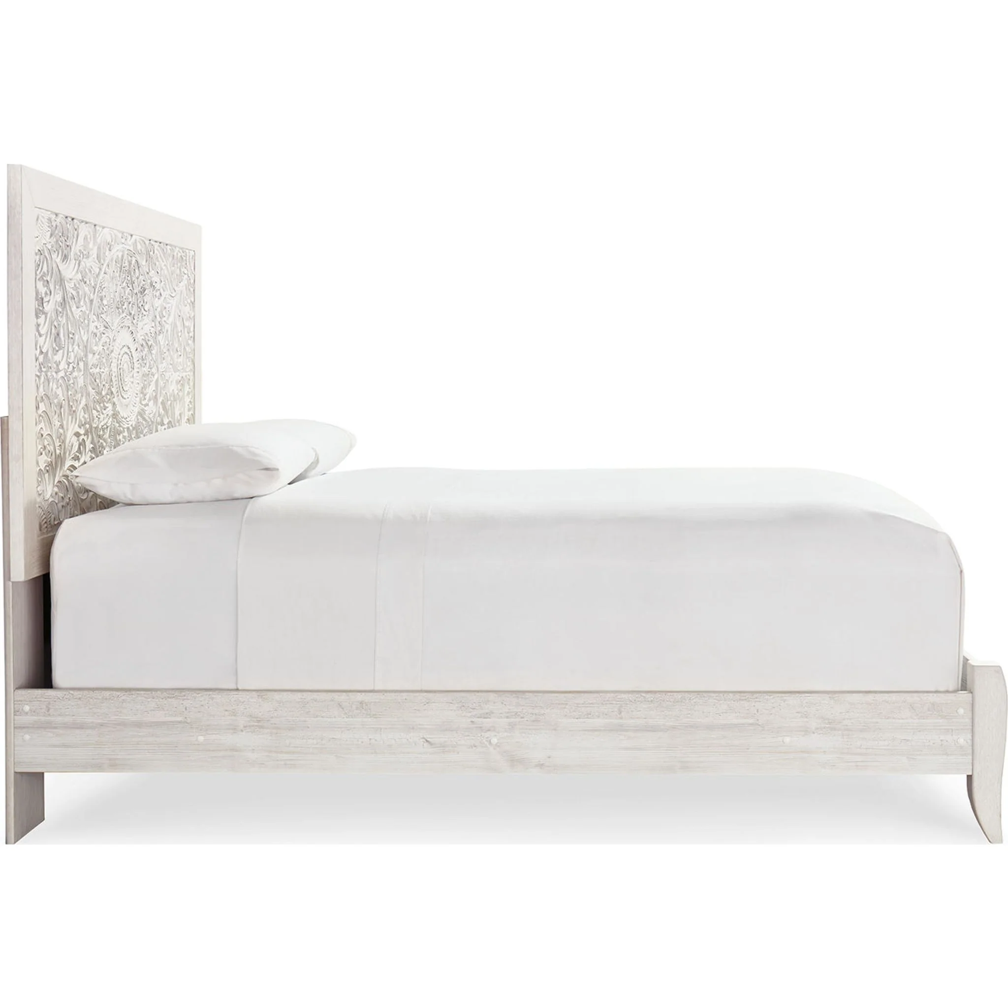 Jareth Panel Bed - Whitewash - Image 11