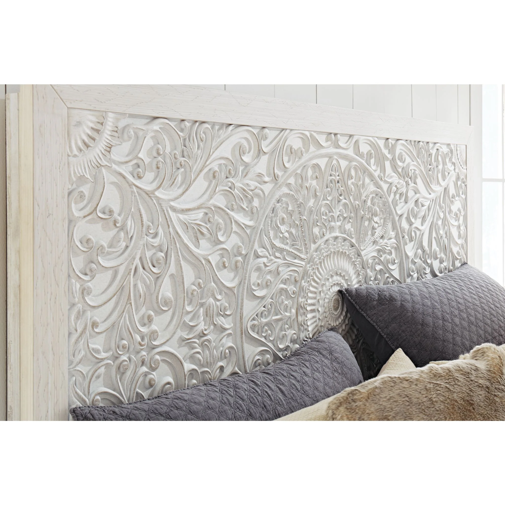 Jareth Panel Bed - Whitewash - Image 21