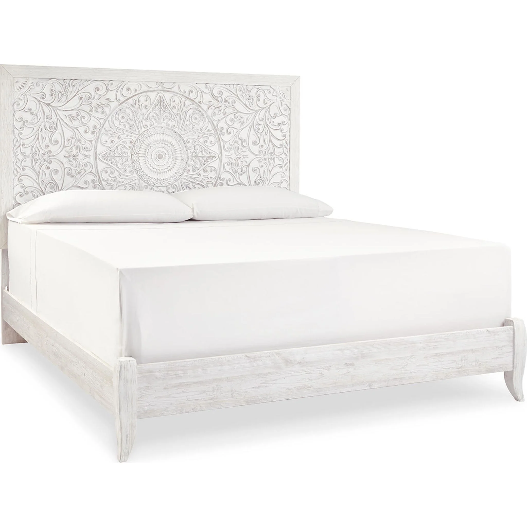 Jareth Panel Bed - Whitewash - Image 24