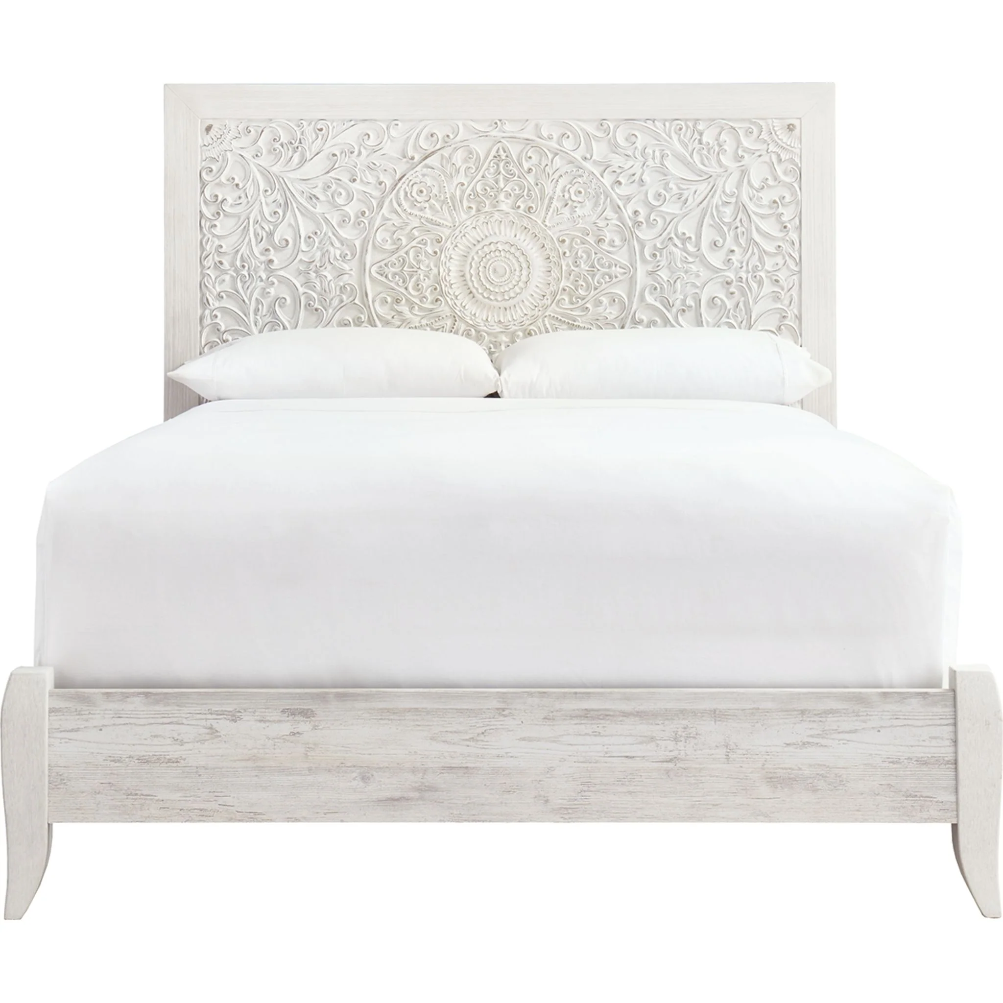 Jareth Panel Bed - Whitewash - Image 3