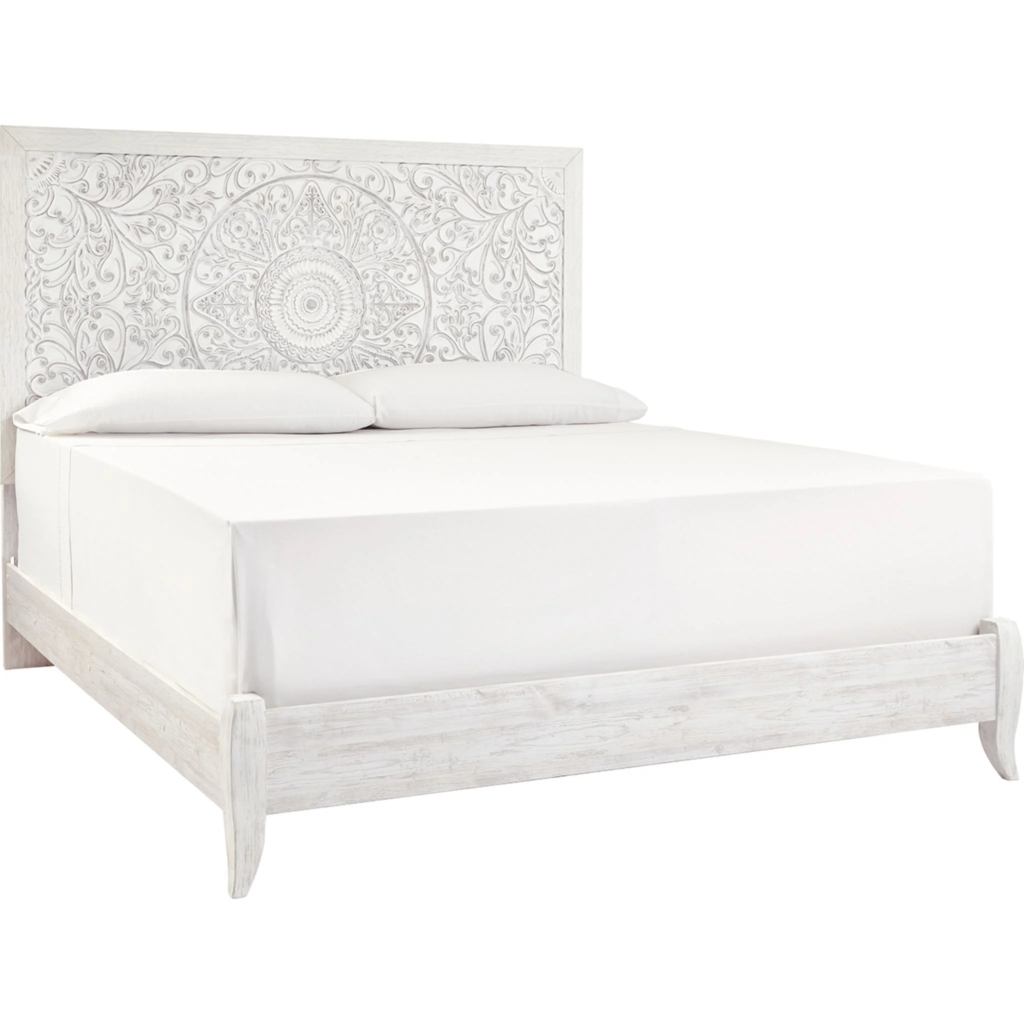 Jareth Panel Bed - Whitewash - Image 35