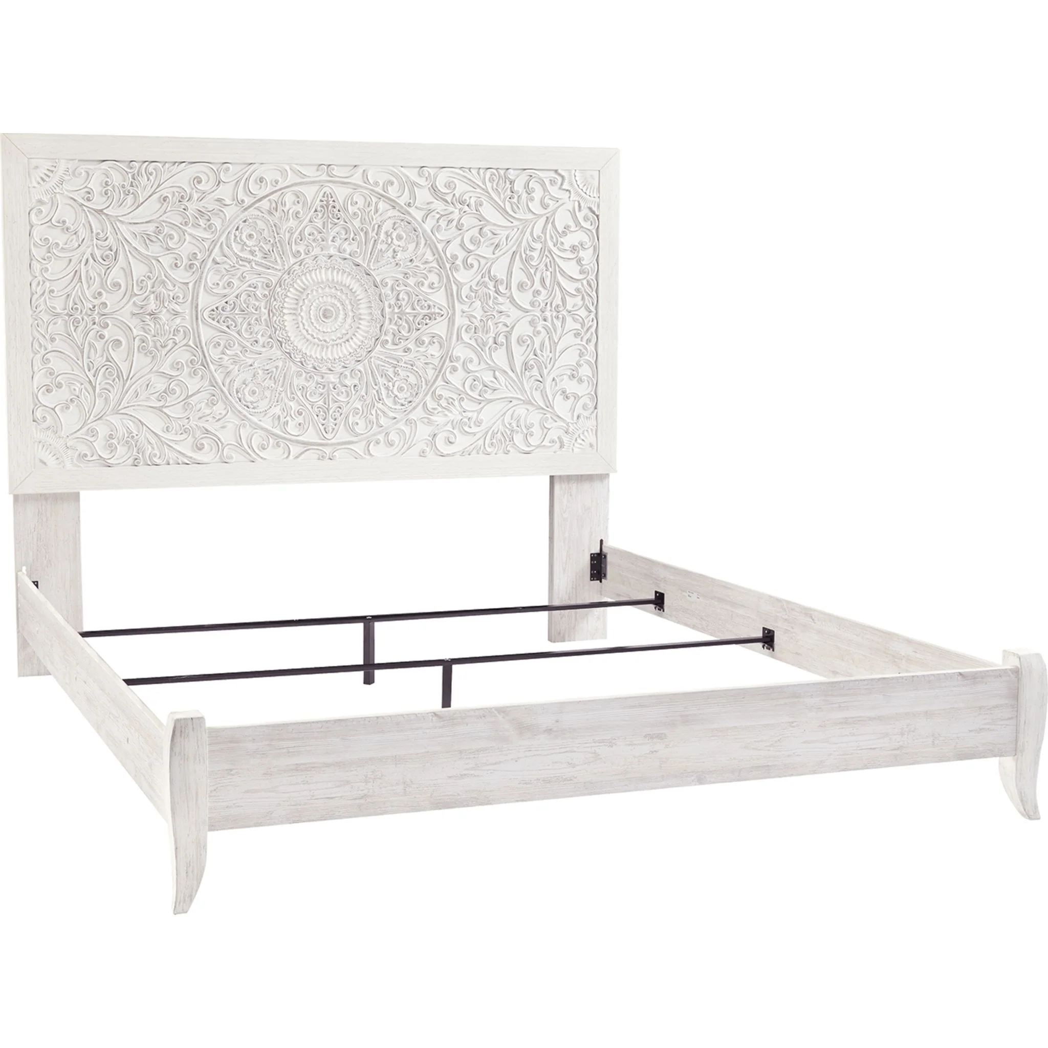 Jareth Panel Bed - Whitewash - Image 38