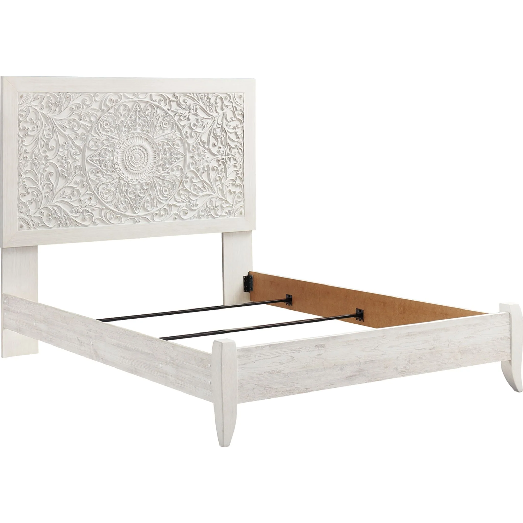 Jareth Panel Bed - Whitewash - Image 4
