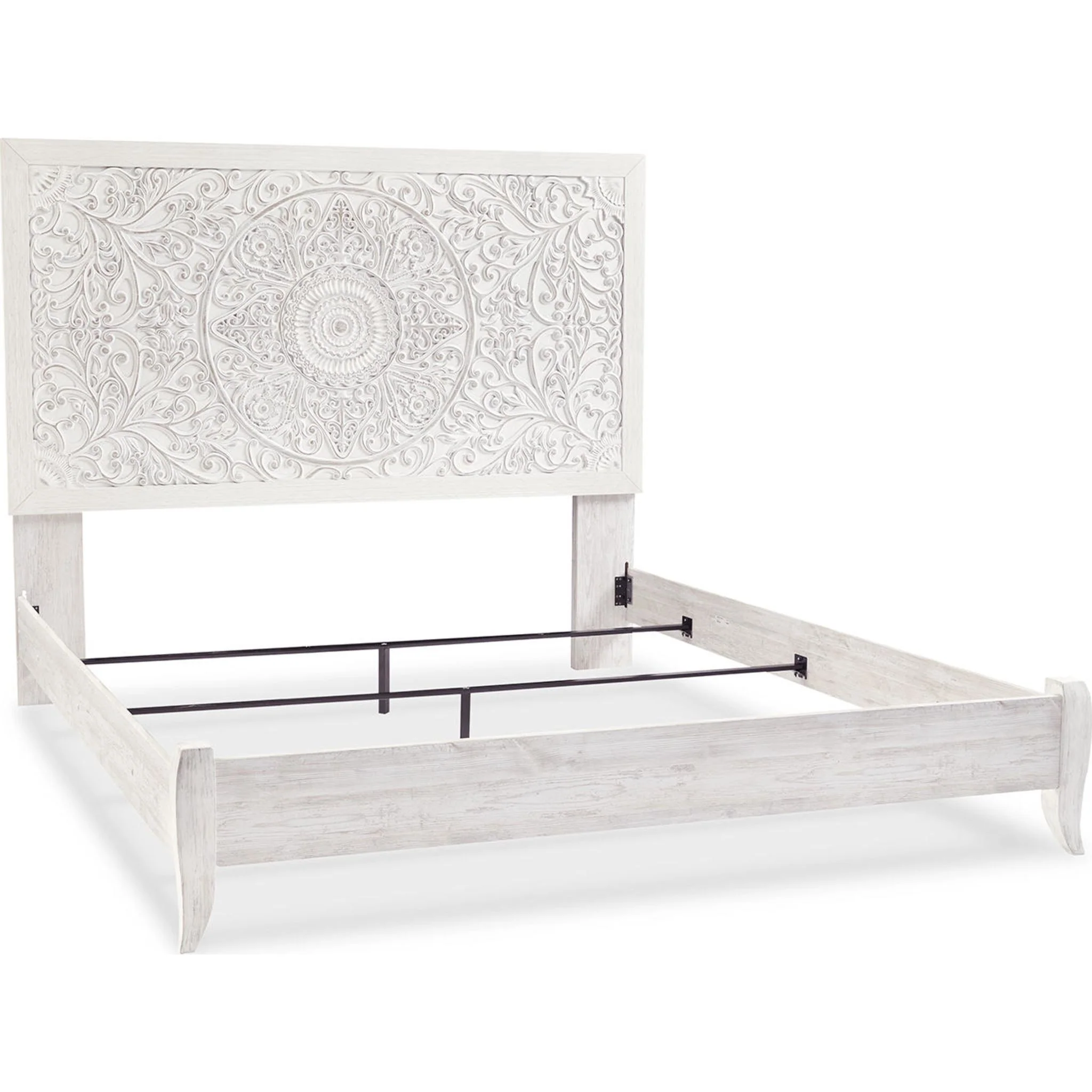 Jareth Panel Bed - Whitewash - Image 46
