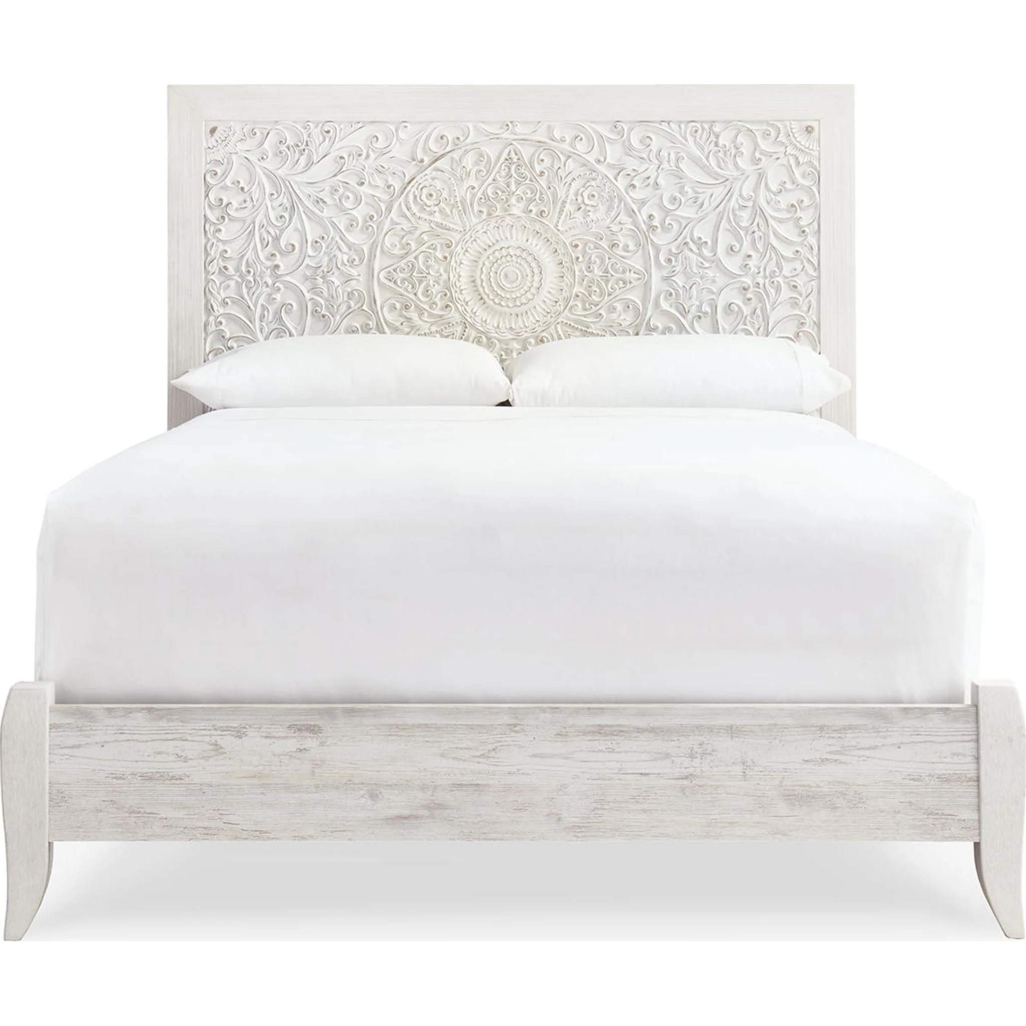 Jareth Panel Bed - Whitewash - Image 9