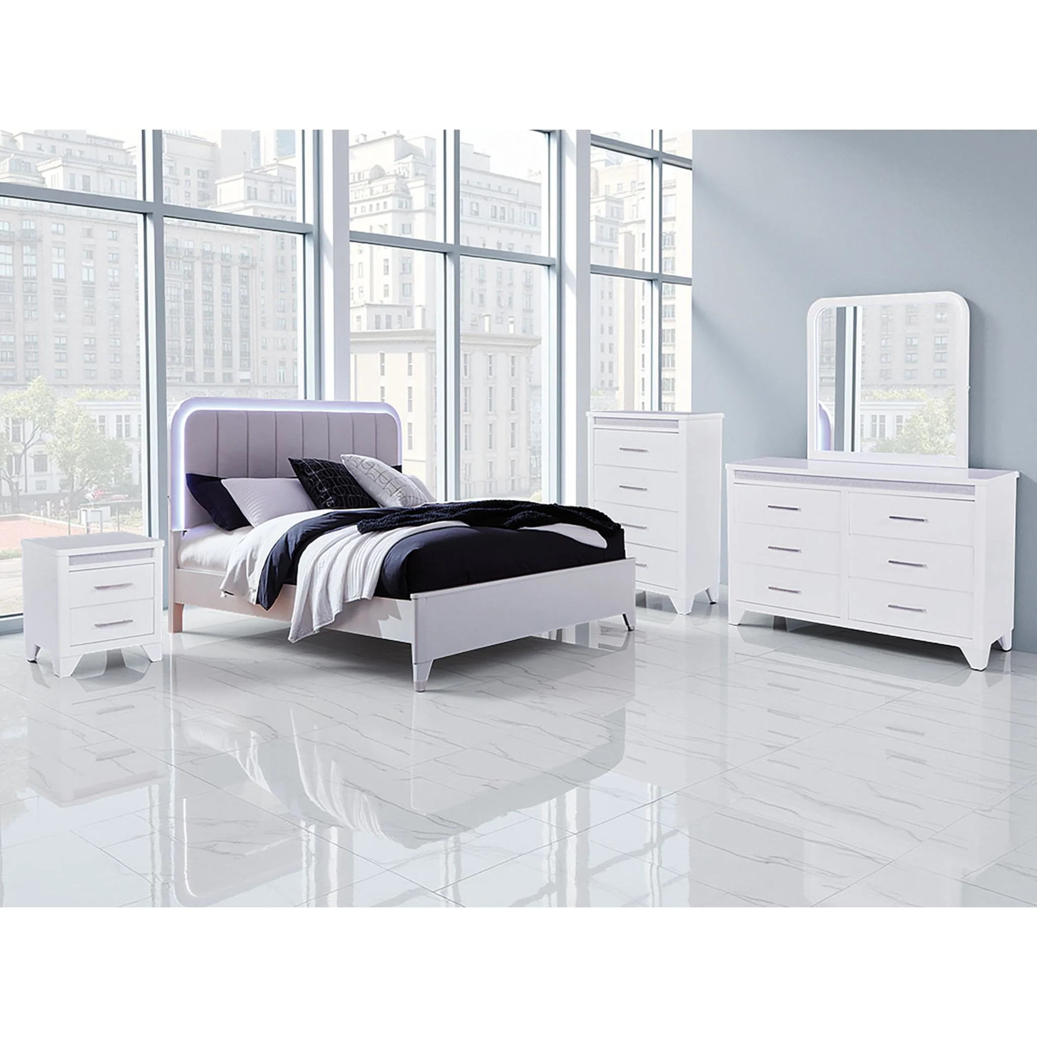 Jarlee Queen Panel Bed - White - Image 2