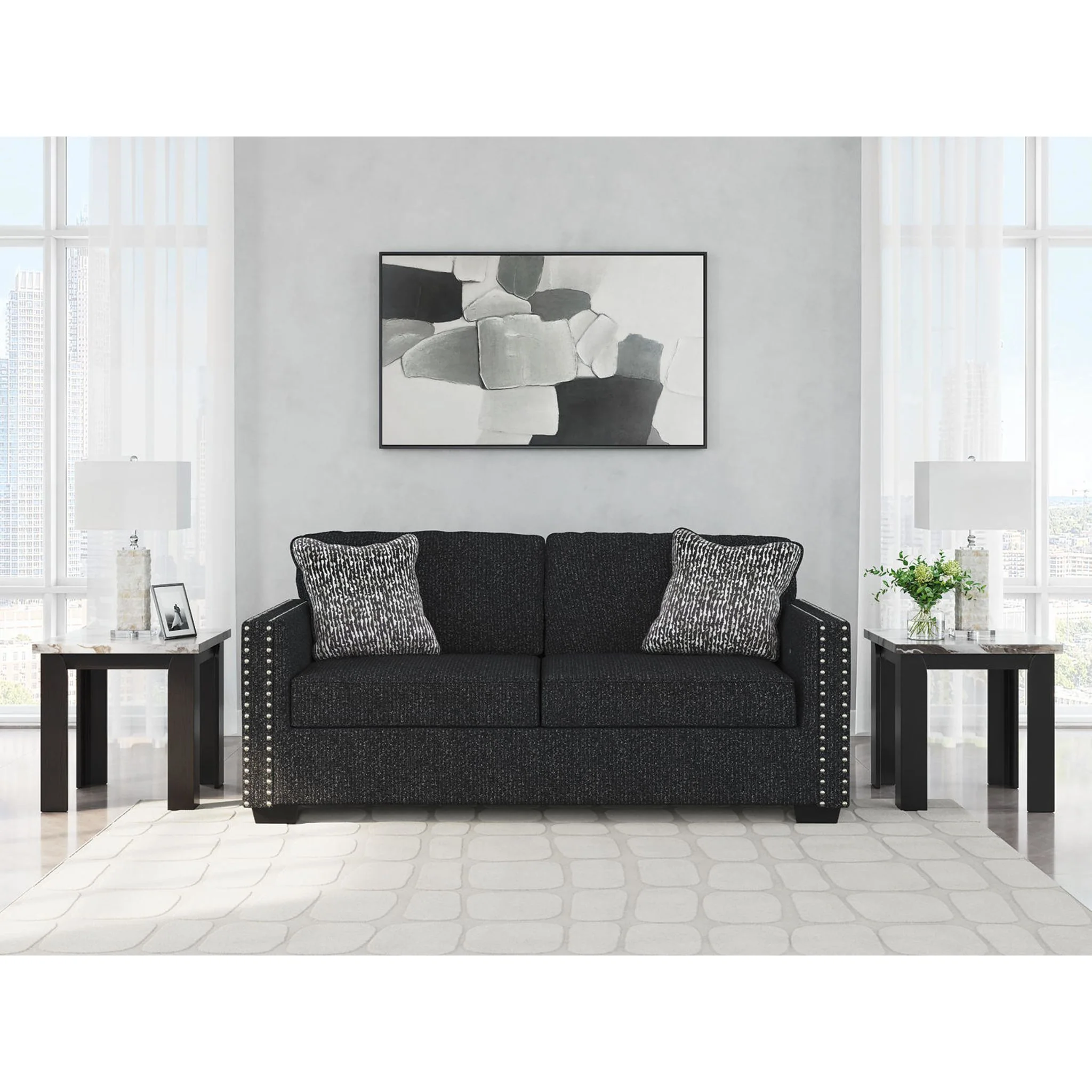 Jasmine Peaks Sofa - Coal - Image 2