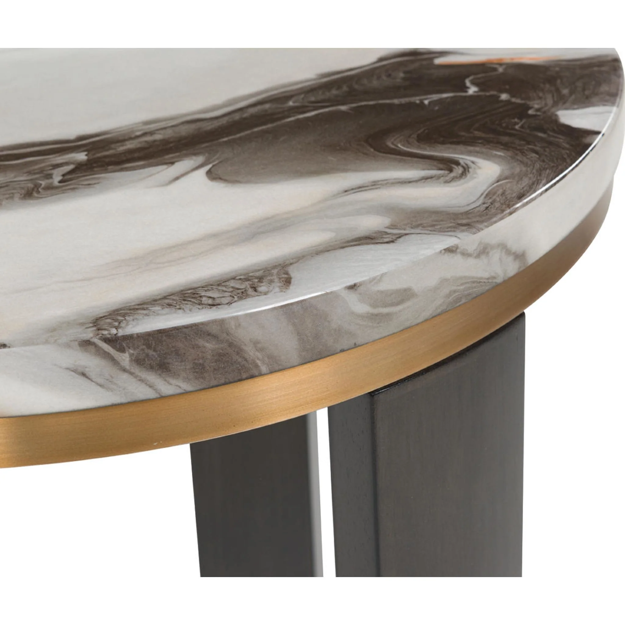 Jazmore End Table - Brown/Brass Finish - Image 4