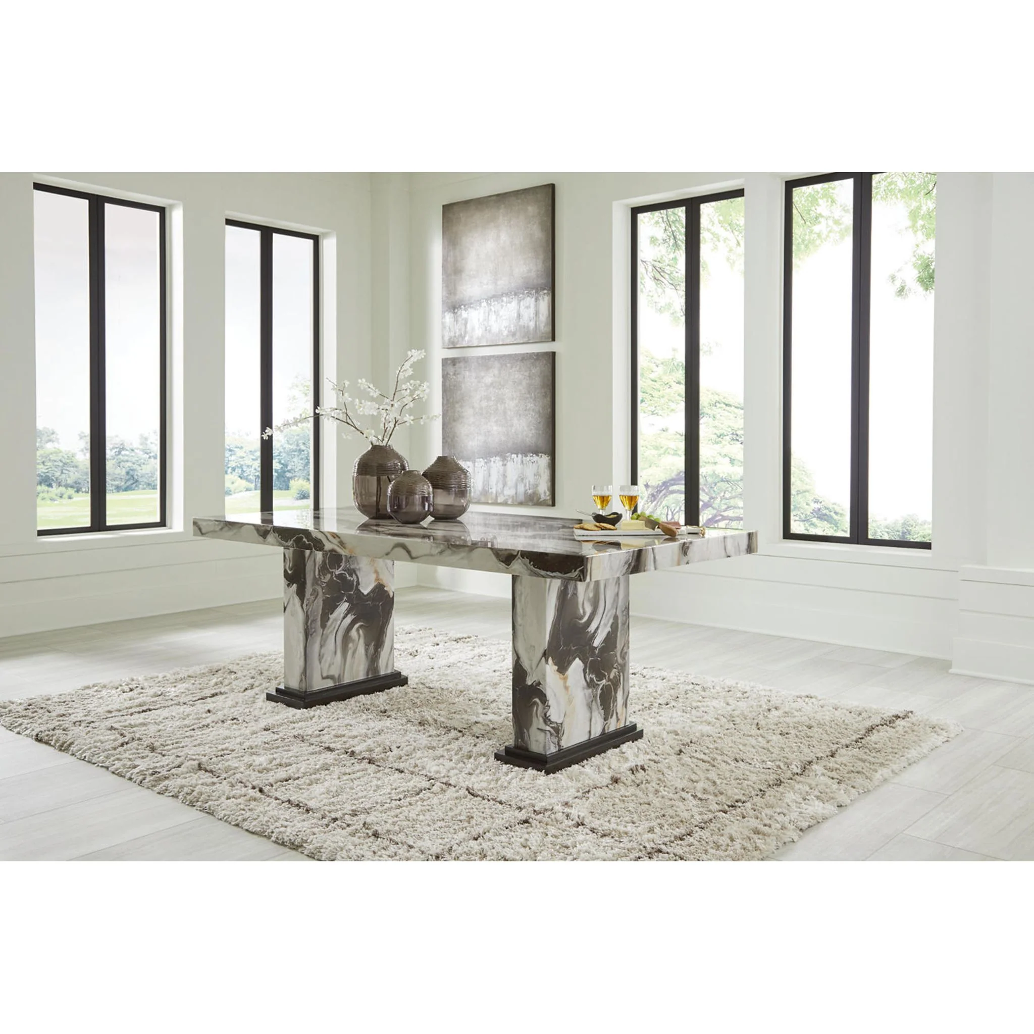Jeshina Dining Table - Dark Brown/Beige - (PCD581D4) - Image 2