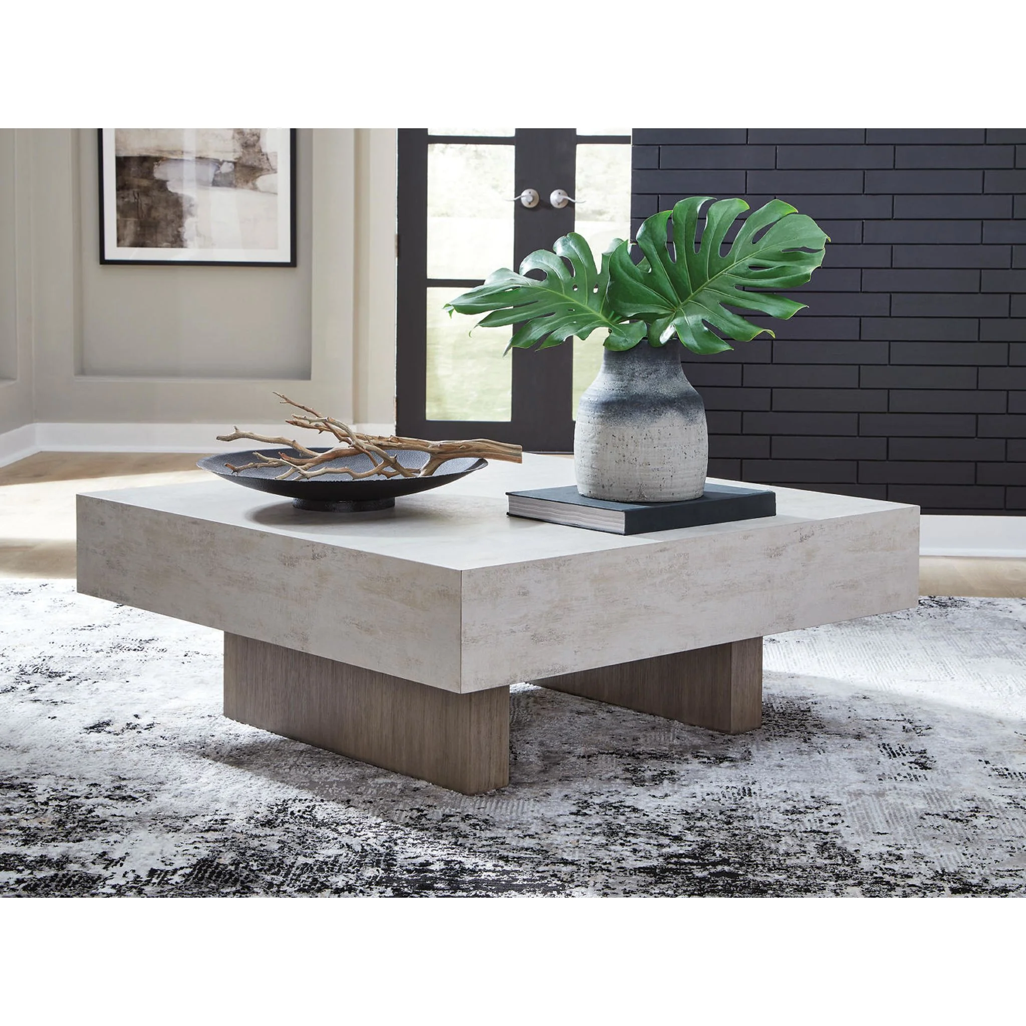 Jorlaina Coffee Table - Light Grayish Brown - Image 3