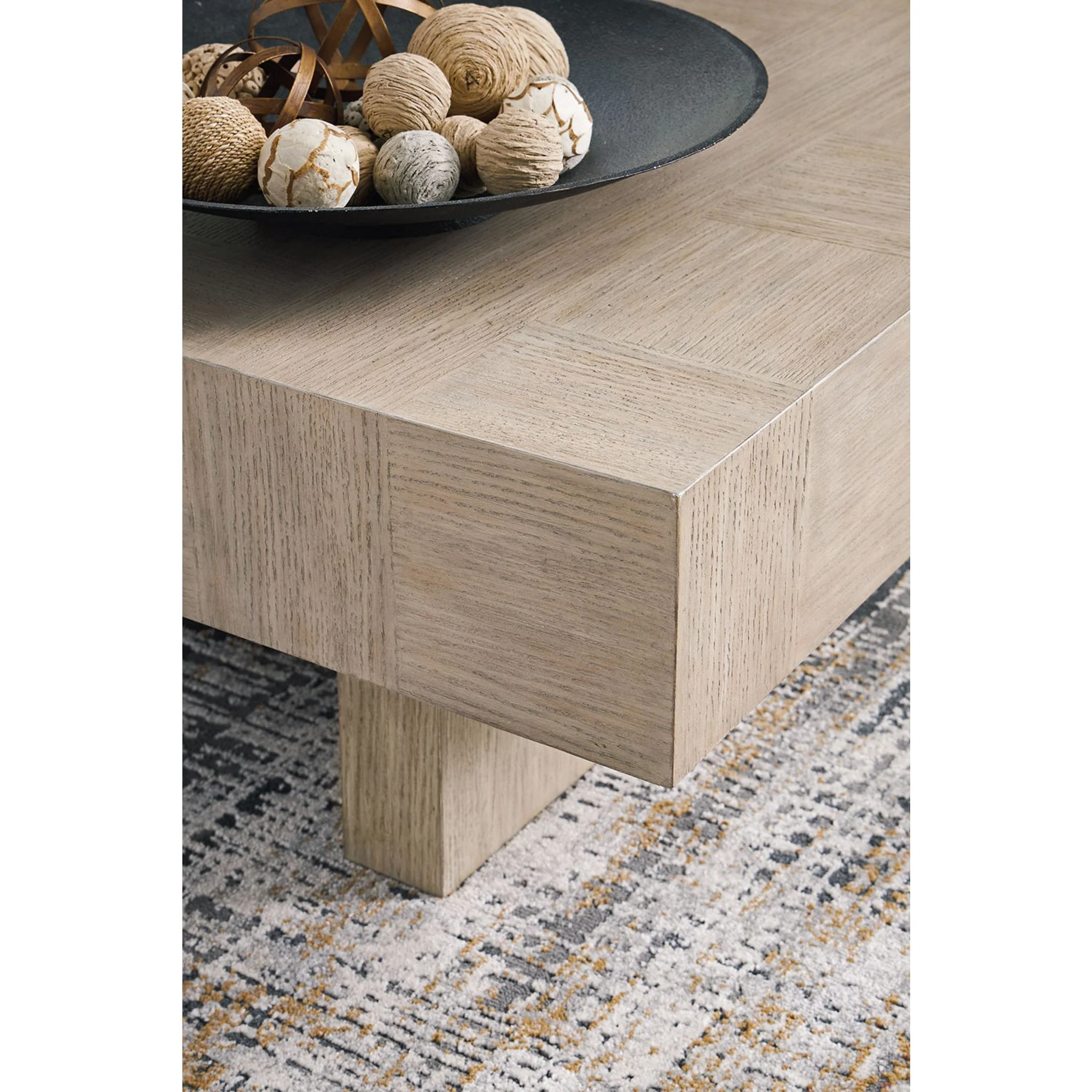 Jorlaina Coffee Table - Light Grayish Brown - Image 4