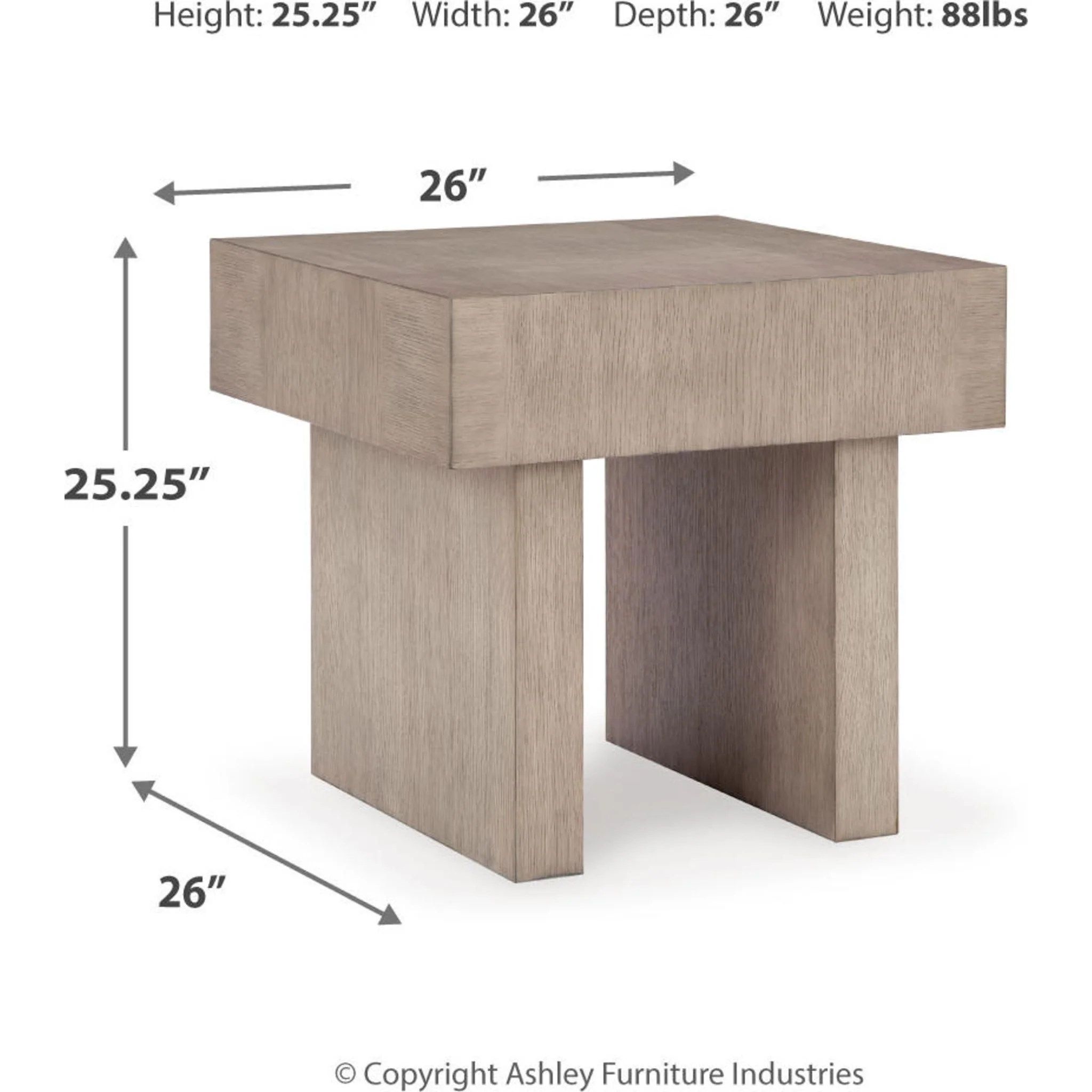 Jorlaina End Table - Light Grayish Brown - Image 10