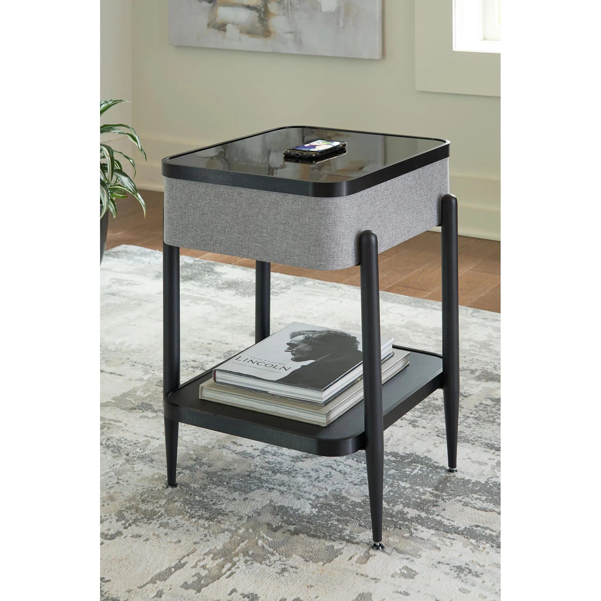 Jorvalee Accent Table - Gray/Black - Image 2