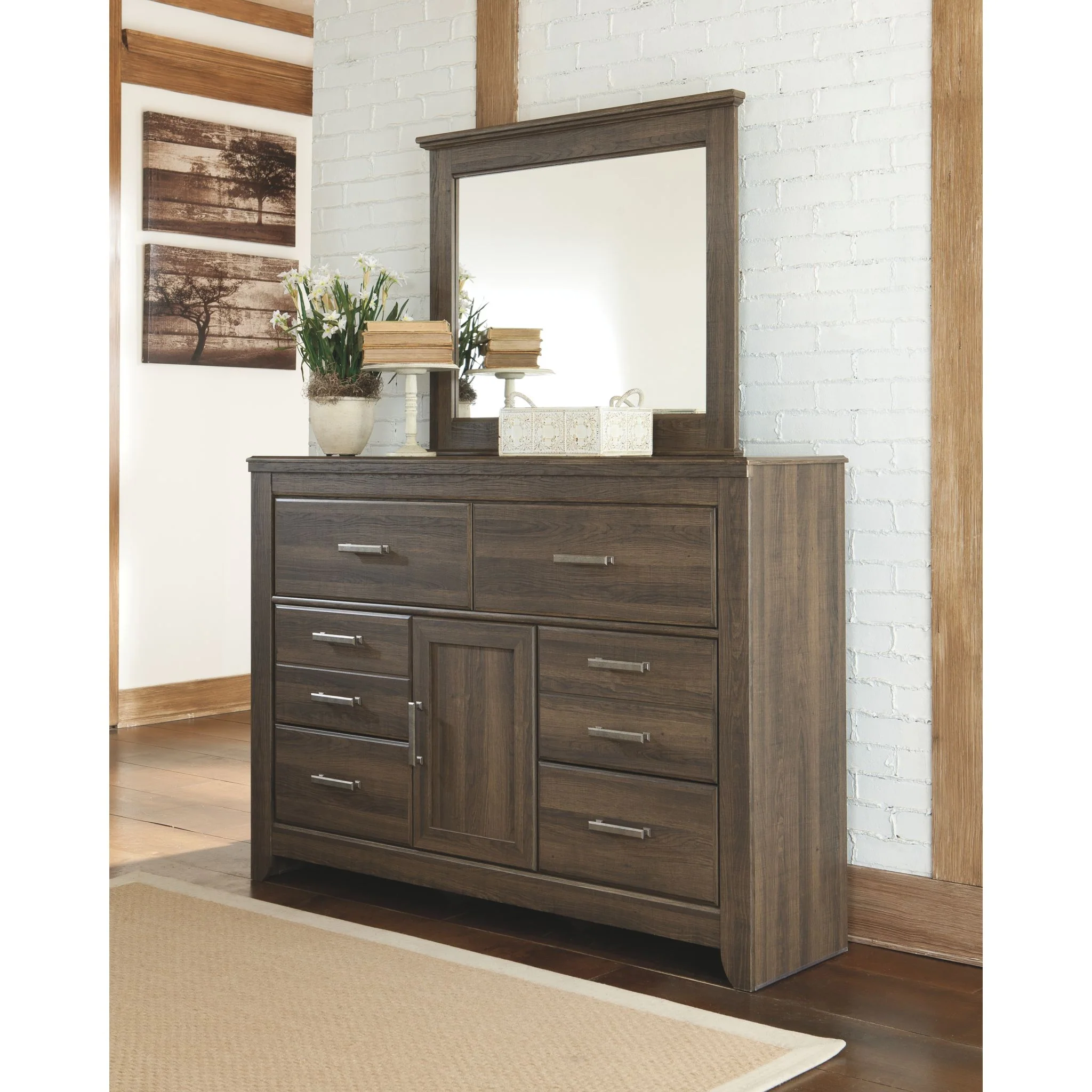 Juararo Dresser and Mirror - Dark Brown - Image 2