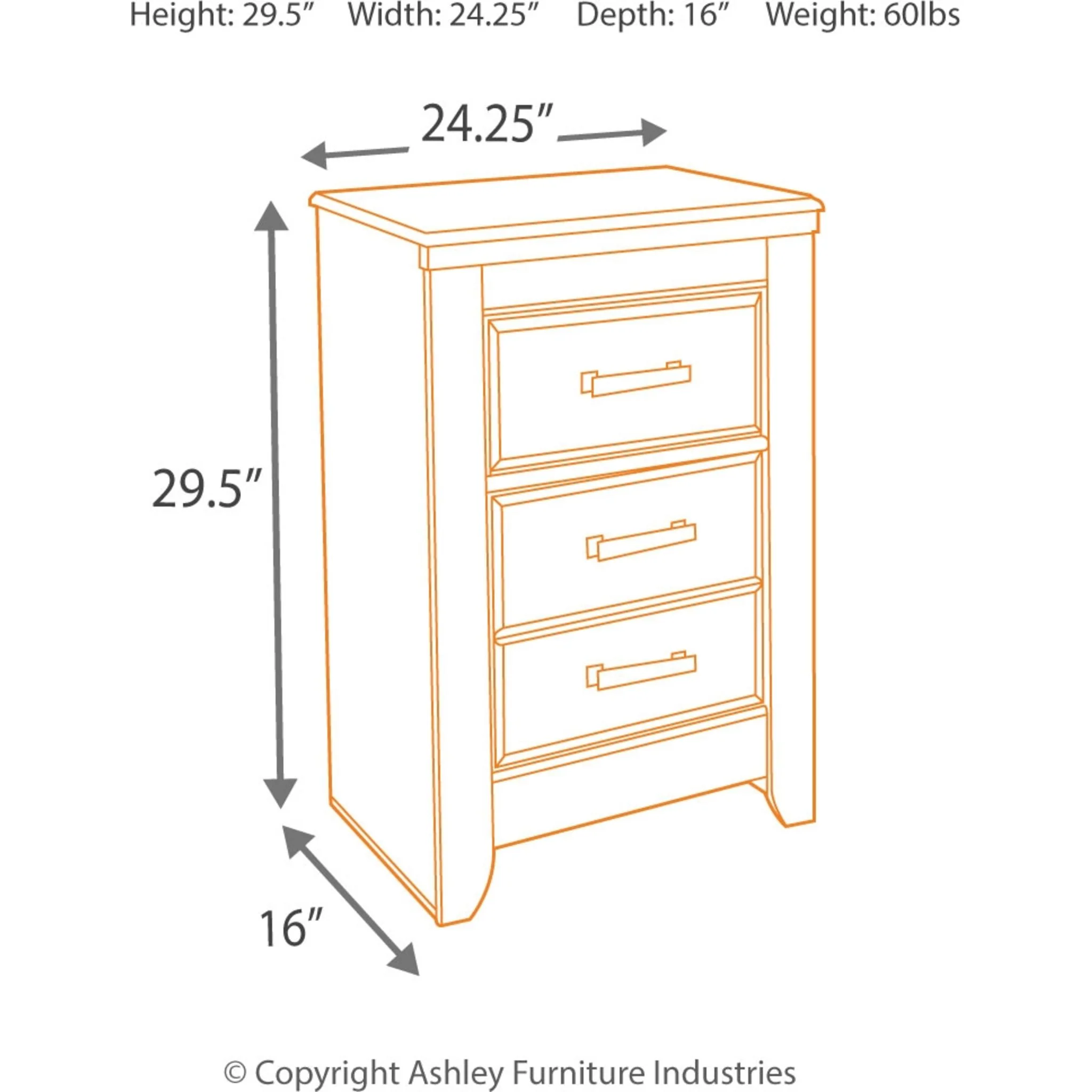 Juararo Nightstand - Dark Brown - Image 4