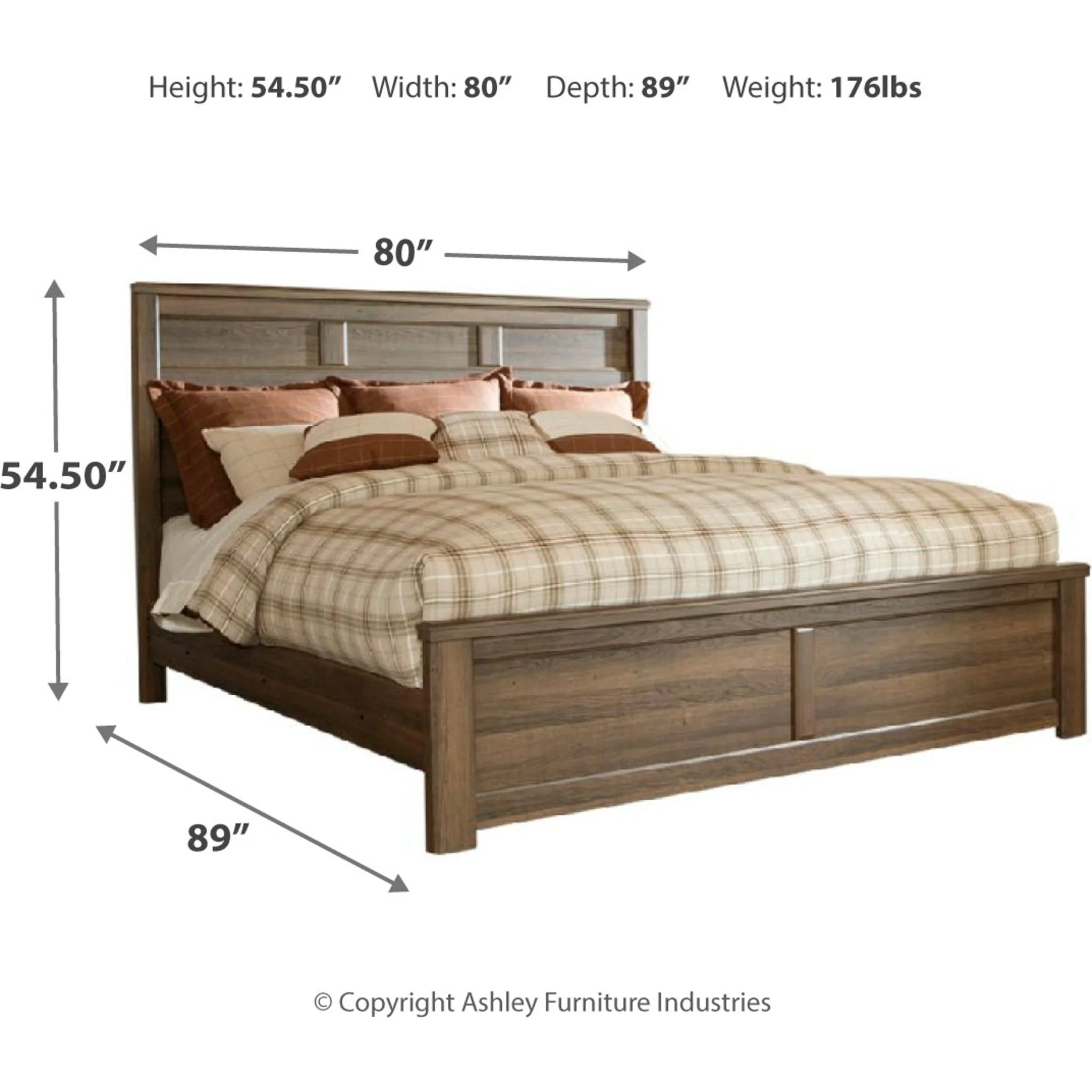 Juararo Panel Bed - Dark Brown - Image 14