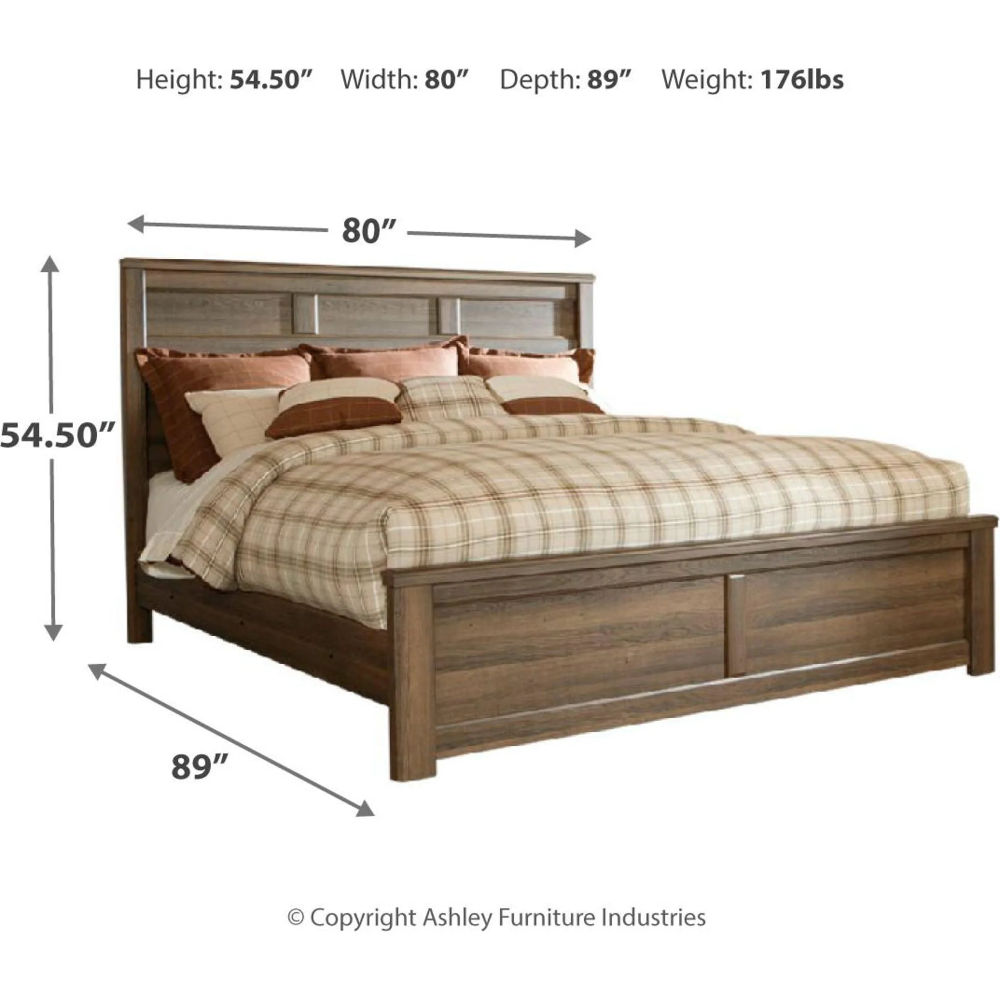 Juararo Panel Bed - Dark Brown - Image 18