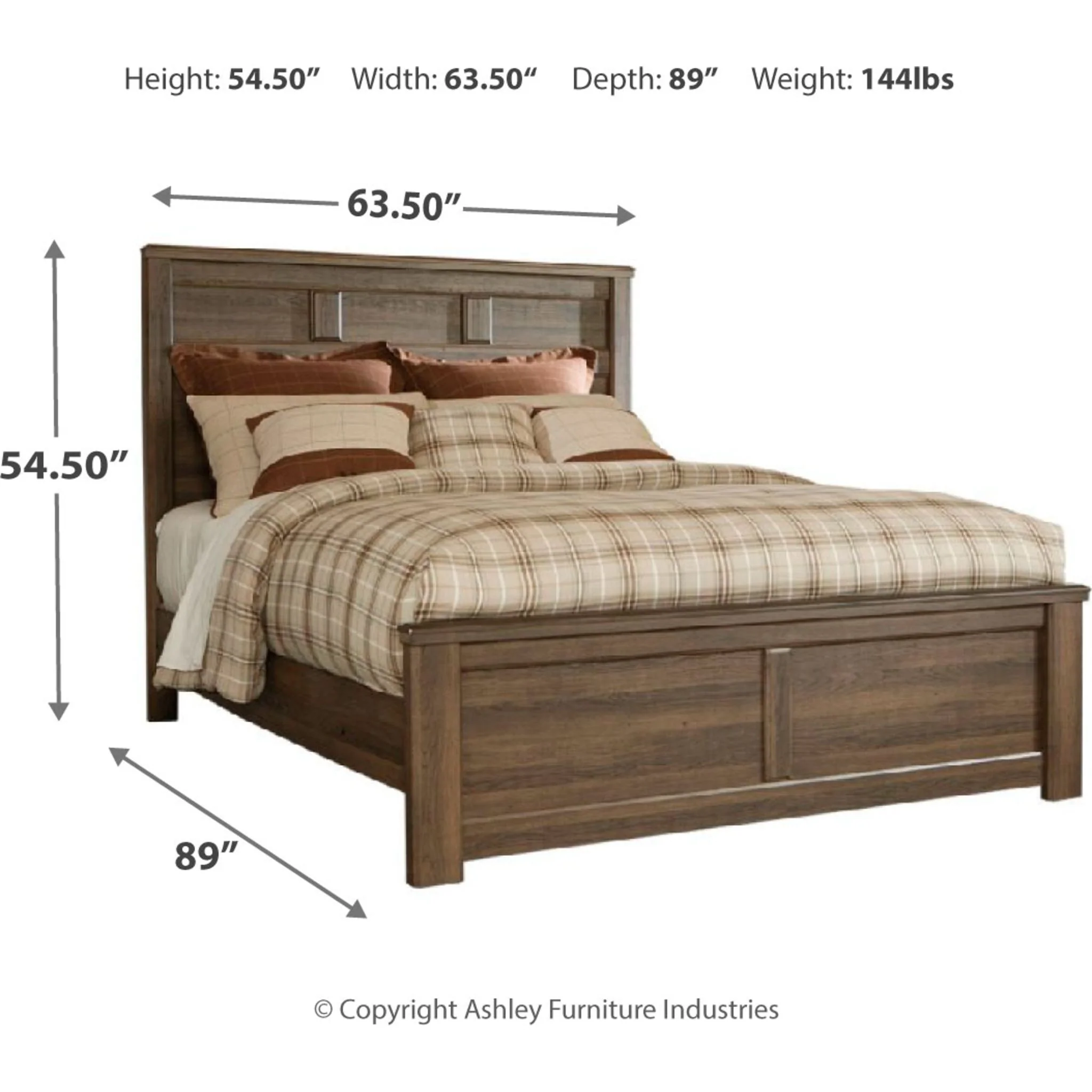 Juararo Panel Bed - Dark Brown - Image 4