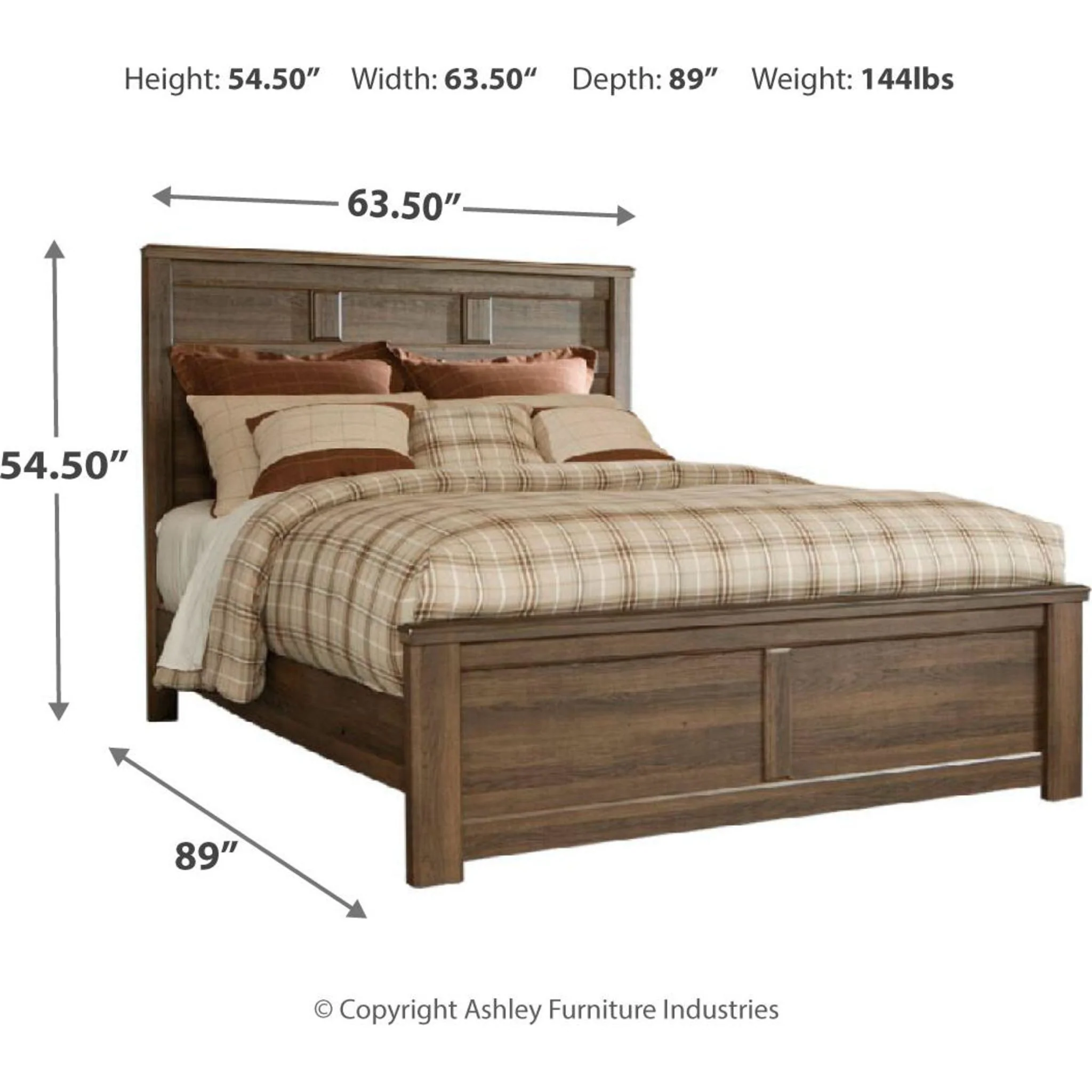 Juararo Panel Bed - Dark Brown - Image 7