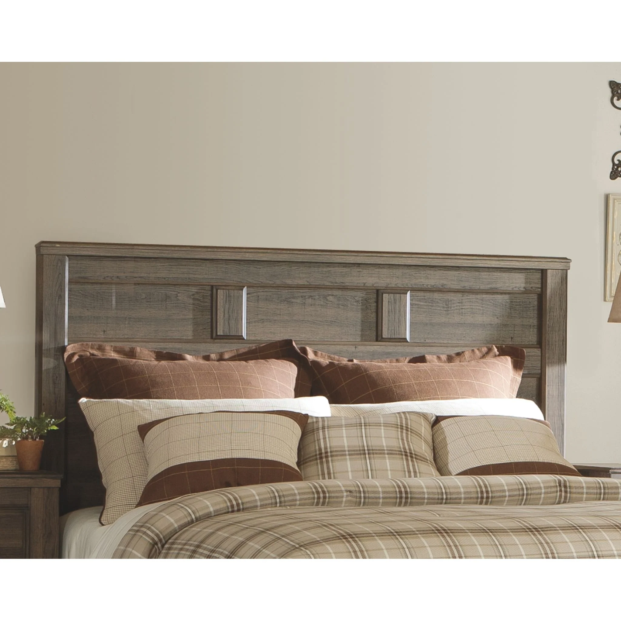 Juararo Panel Headboard - Dark Brown - Image 2