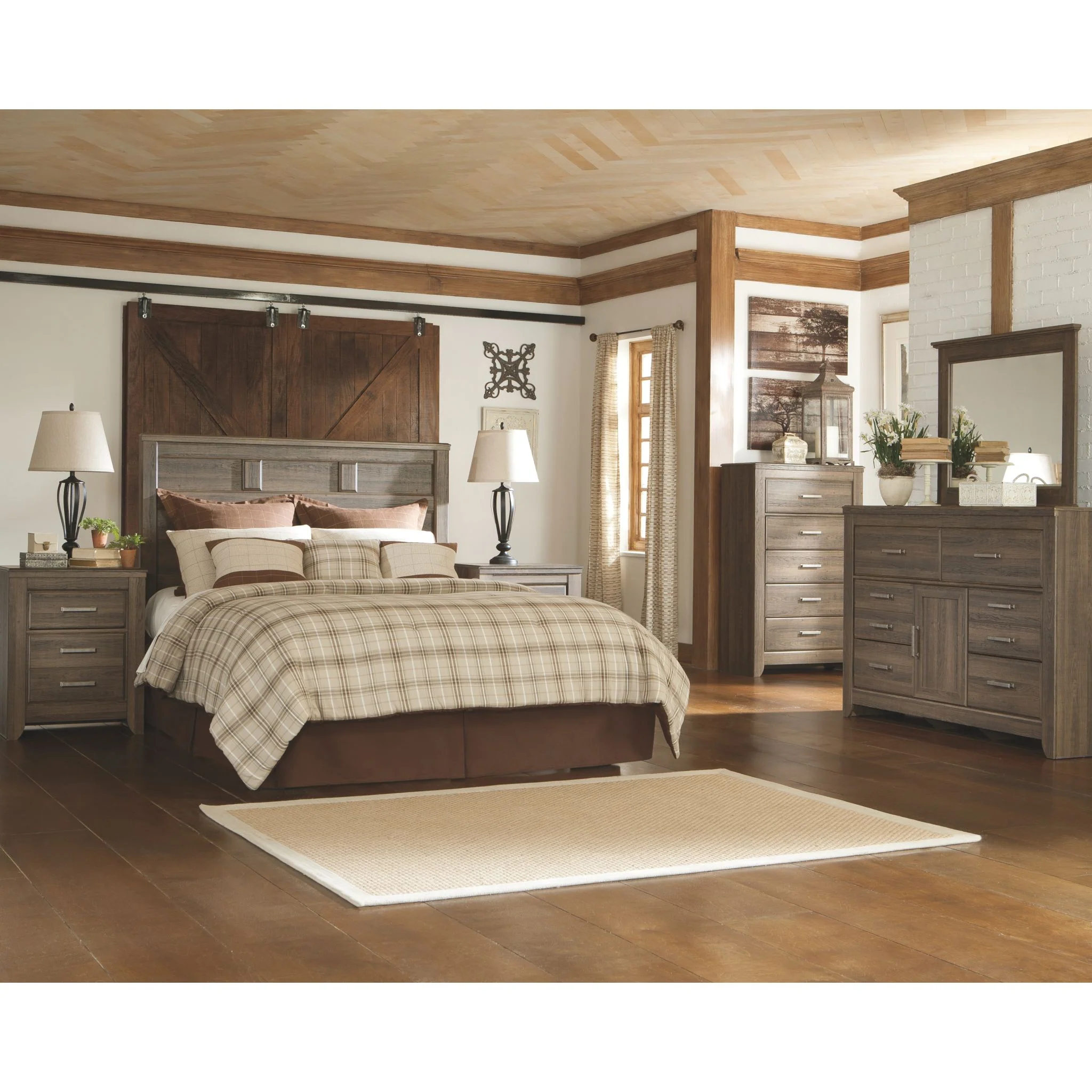 Juararo Panel Headboard - Dark Brown - Image 3