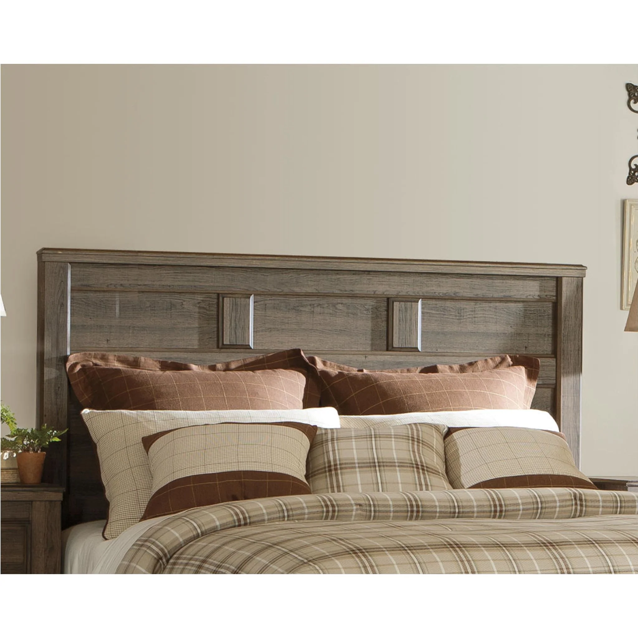 Juararo Panel Headboard - Dark Brown - Image 7