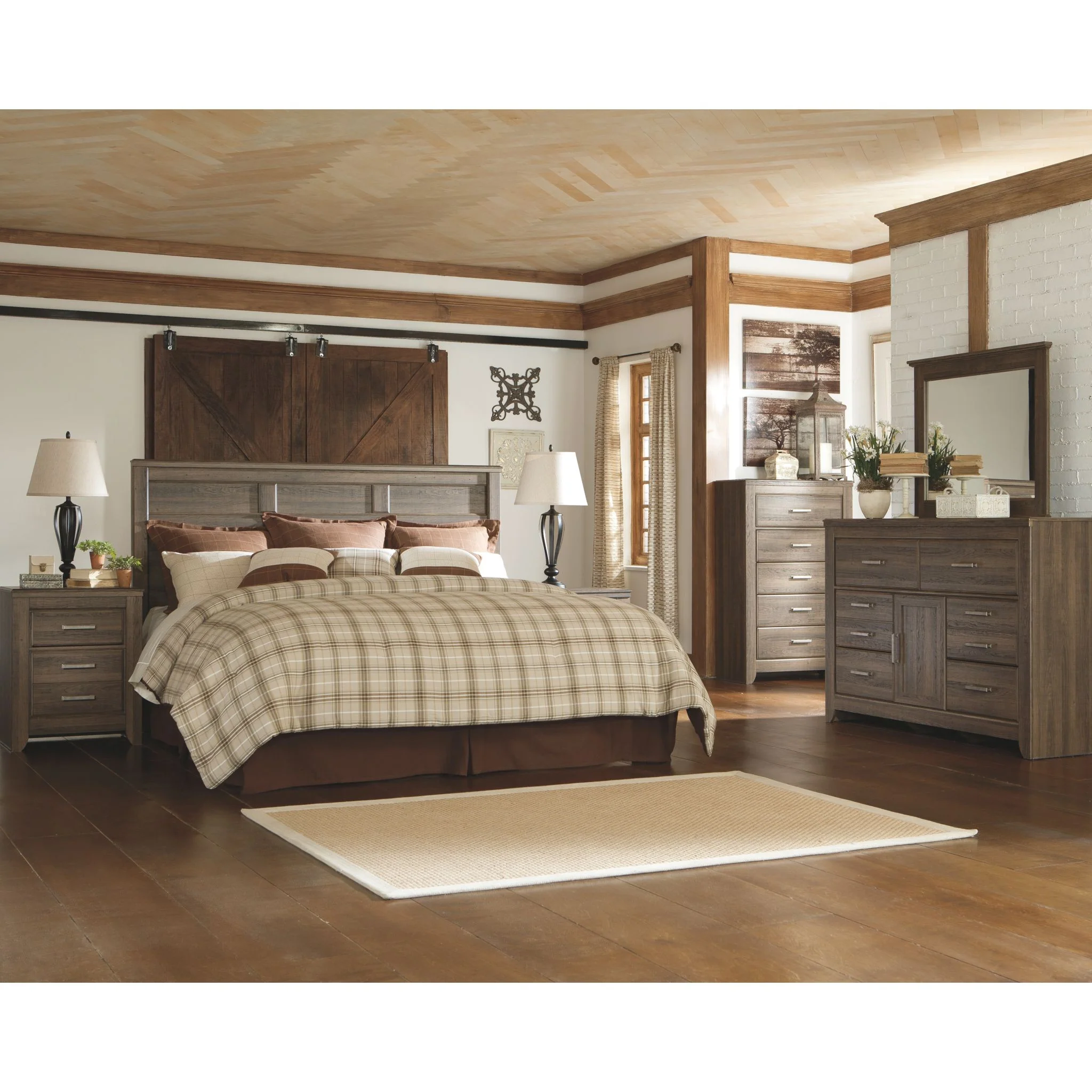 Juararo Panel Headboard - Dark Brown - Image 9