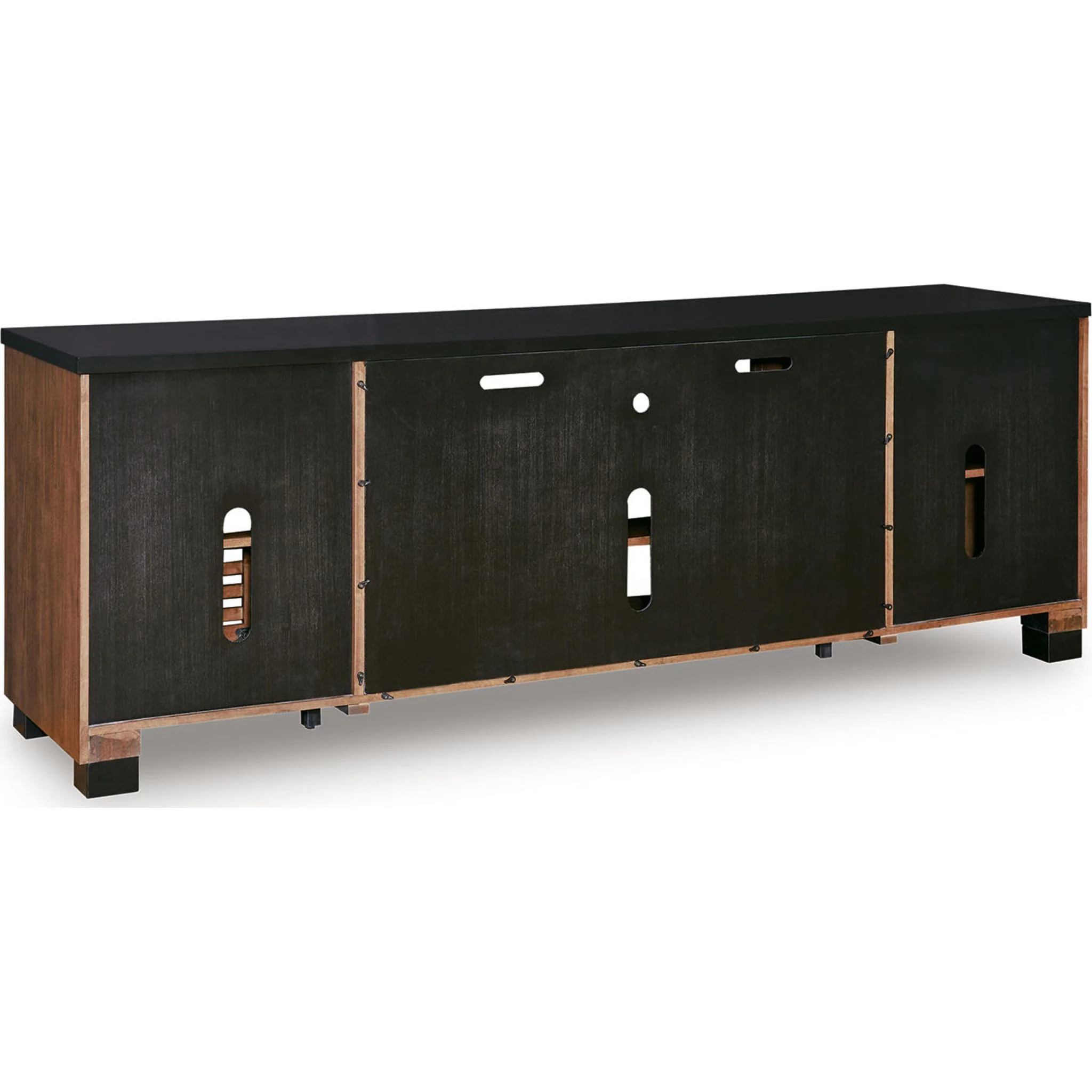 Kallari TV Stand - Warm Brown/Black - Image 4