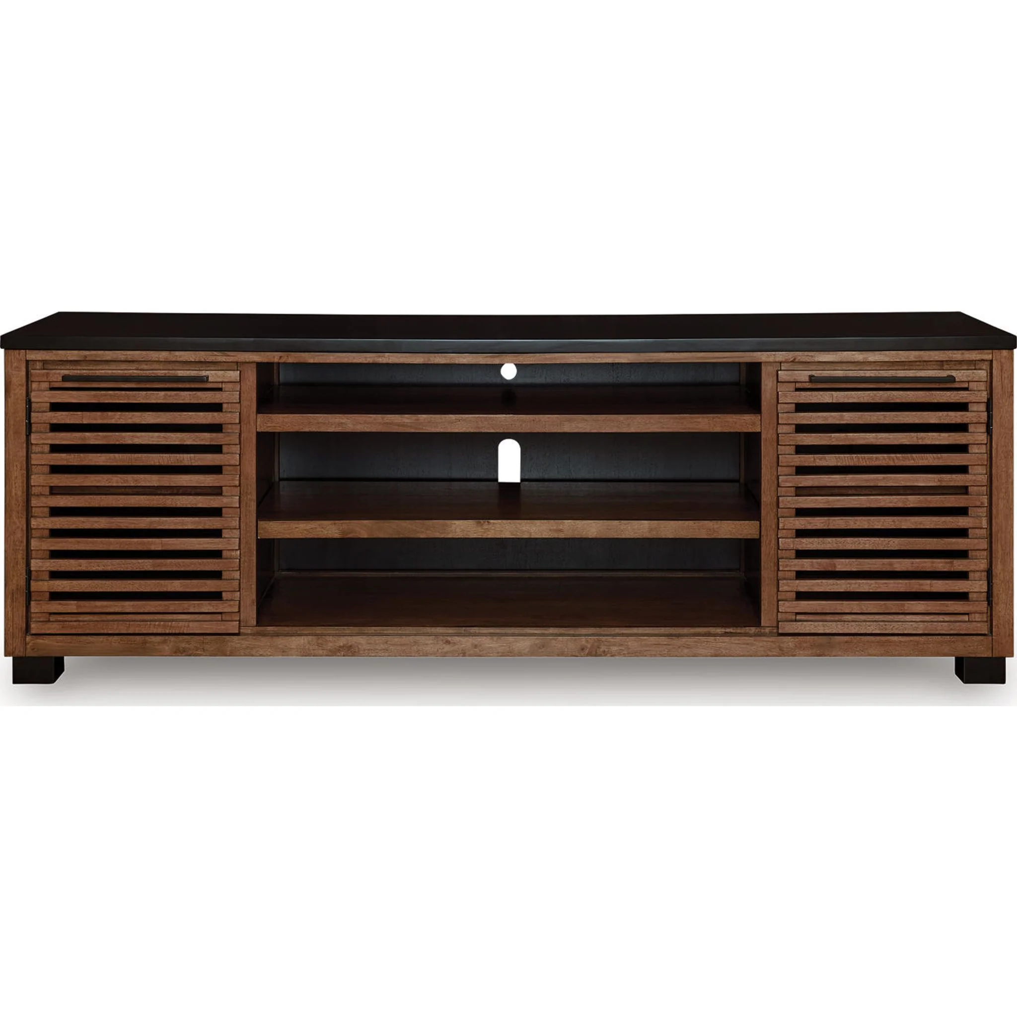 Kallari TV Stand - Warm Brown/Black - Image 7