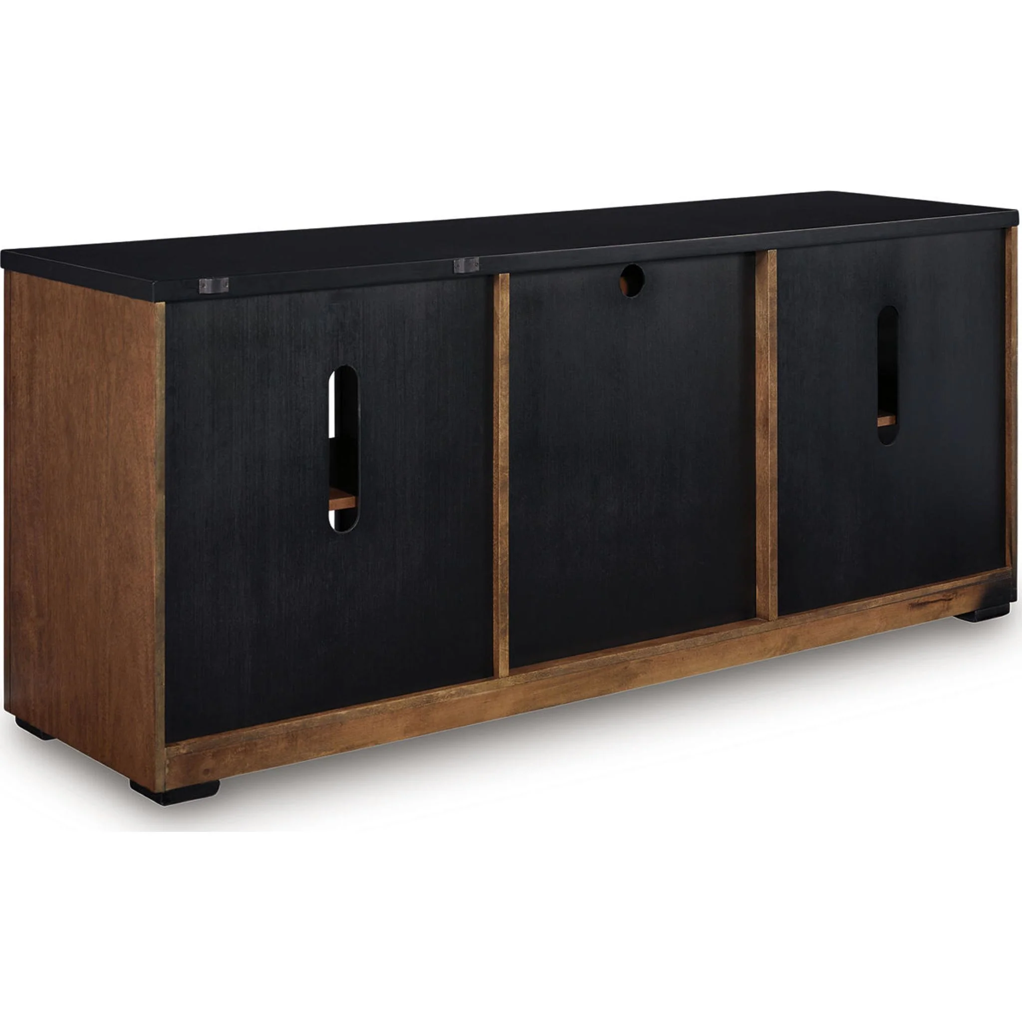 Kallari Credenza - Warm Brown/Black - Image 6