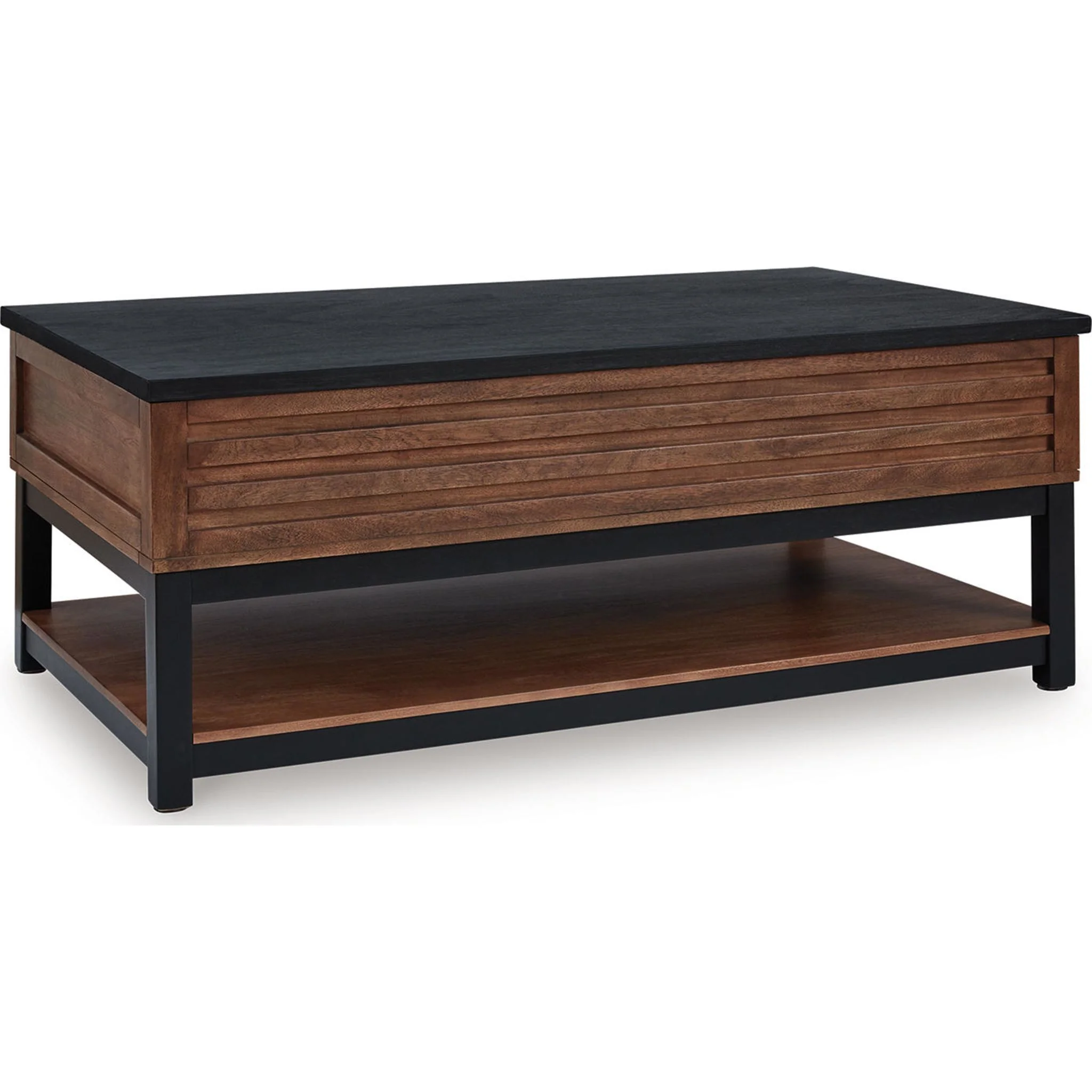 Kallari Lift-Top Coffee Table - Warm Brown/Black - Image 2