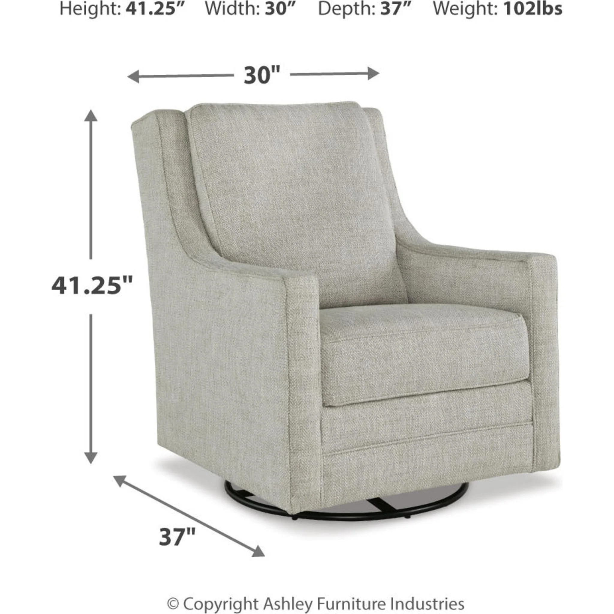 Kambria Swivel Glider - Fog - Image 6