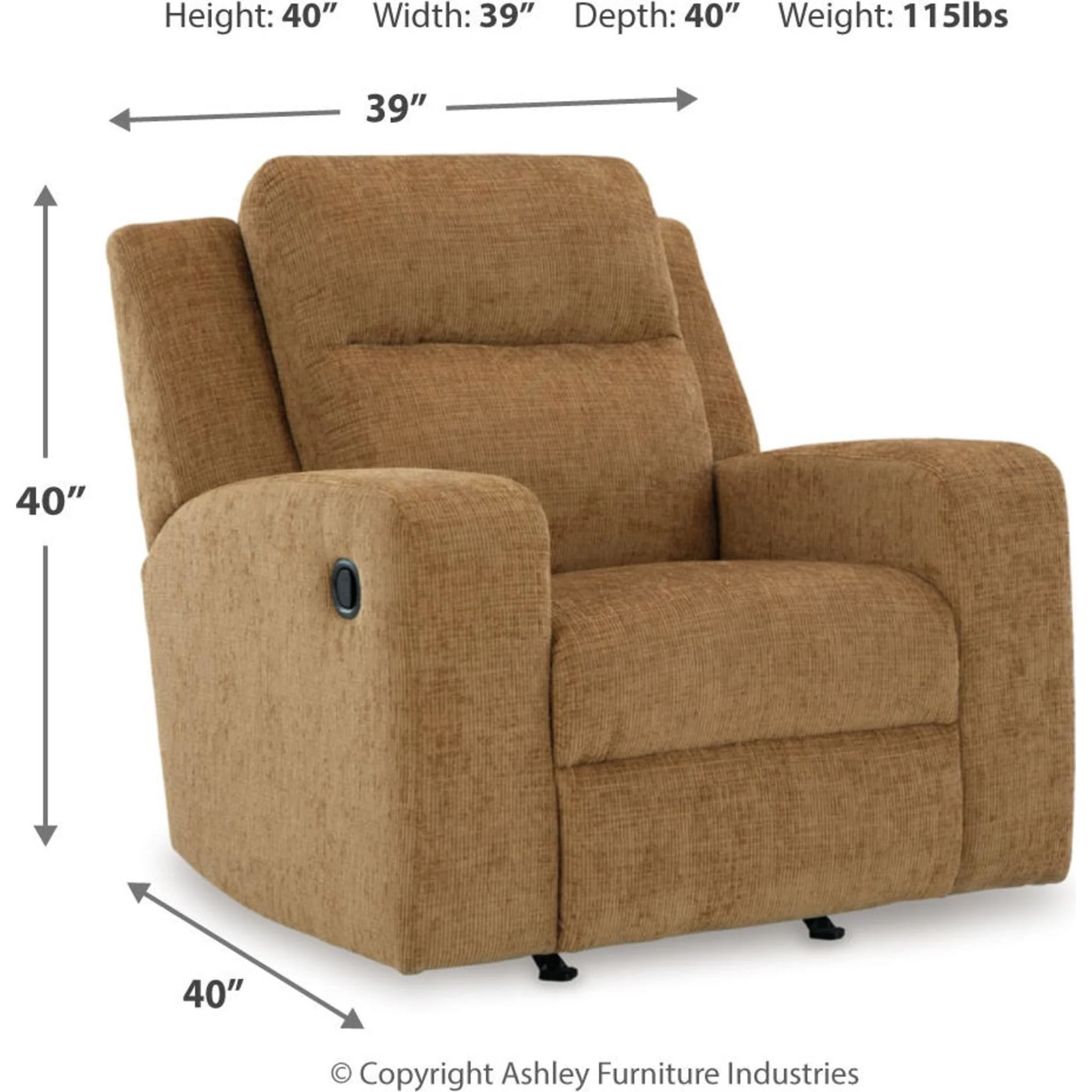 Kanlow Recliner - Honey - Image 5