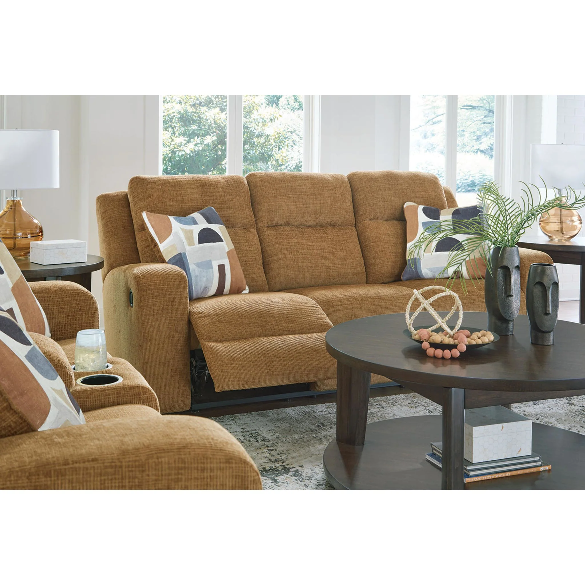 Kanlow Reclining Sofa - Honey - Image 9