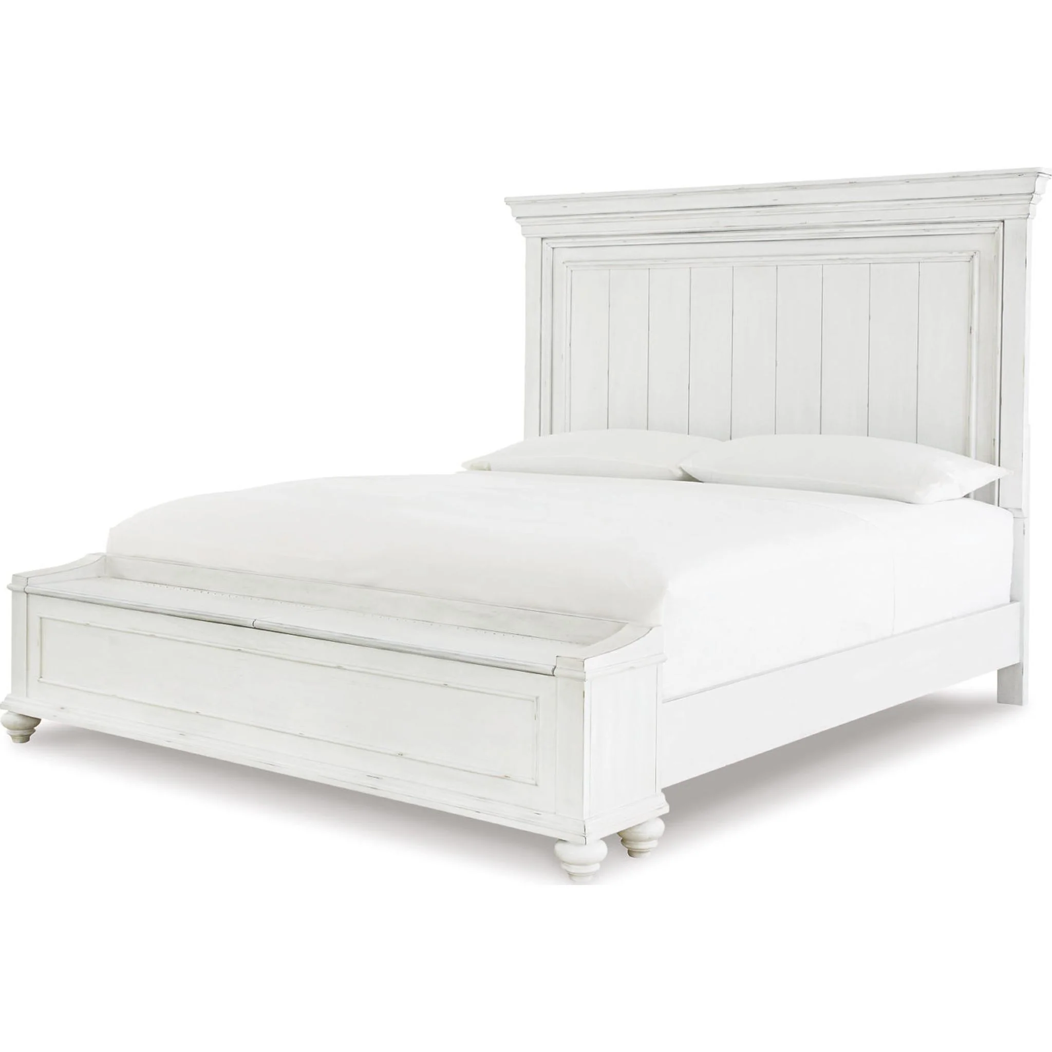 Kanwyn 5 Piece King Storage Bedroom - Whitewash - Image 5