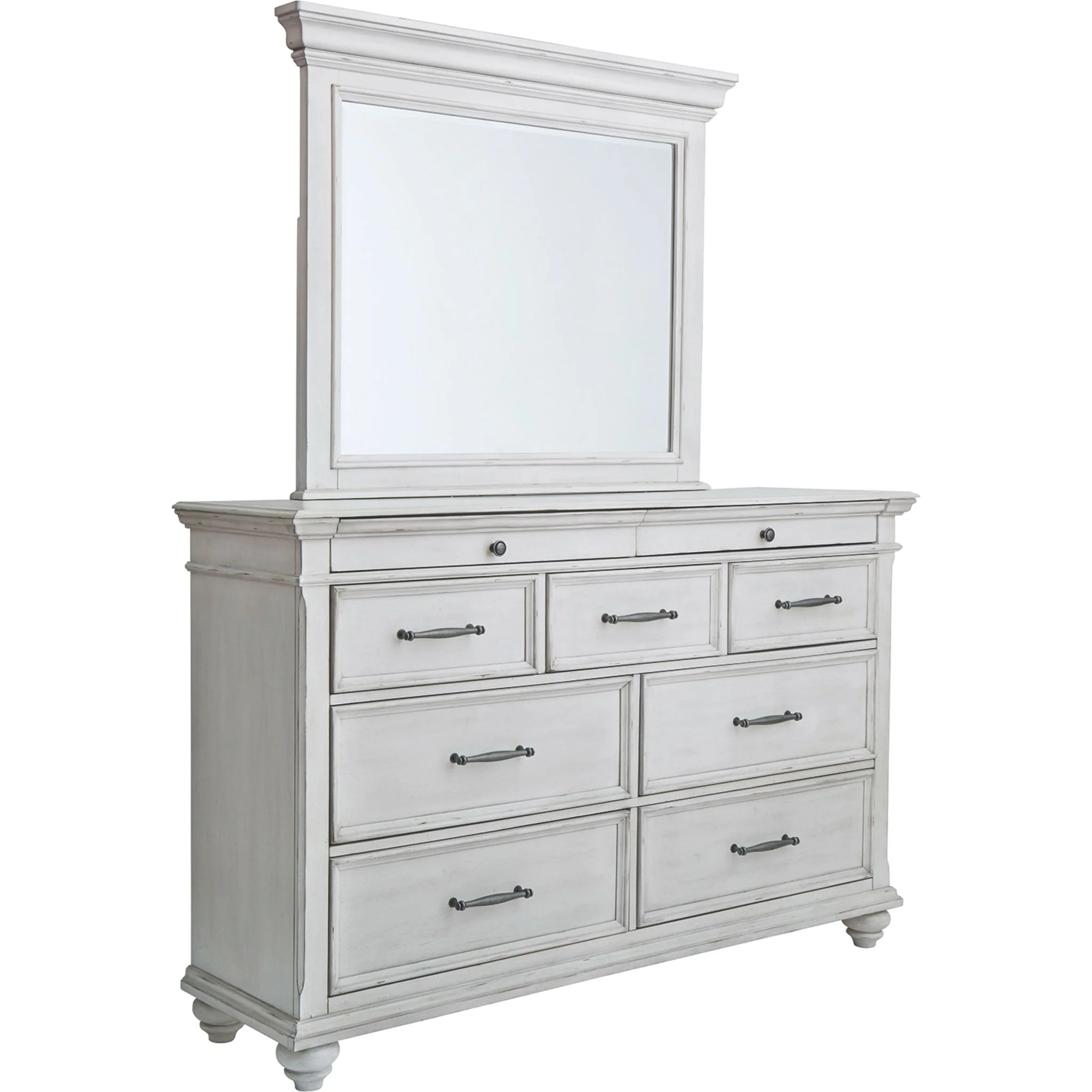 Kanwyn 5 Piece Queen Panel Bedroom - Whitewash - Image 3