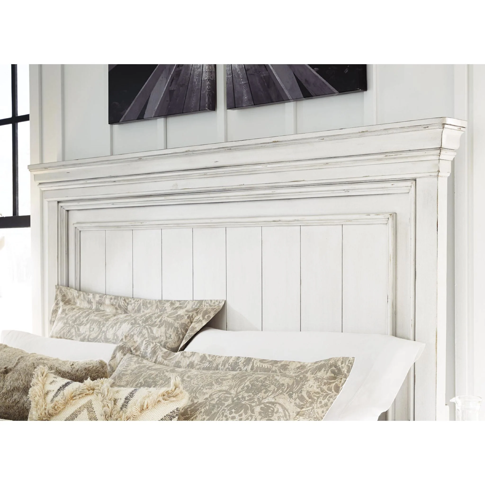 Kanwyn Panel Bed - Whitewash - Image 34