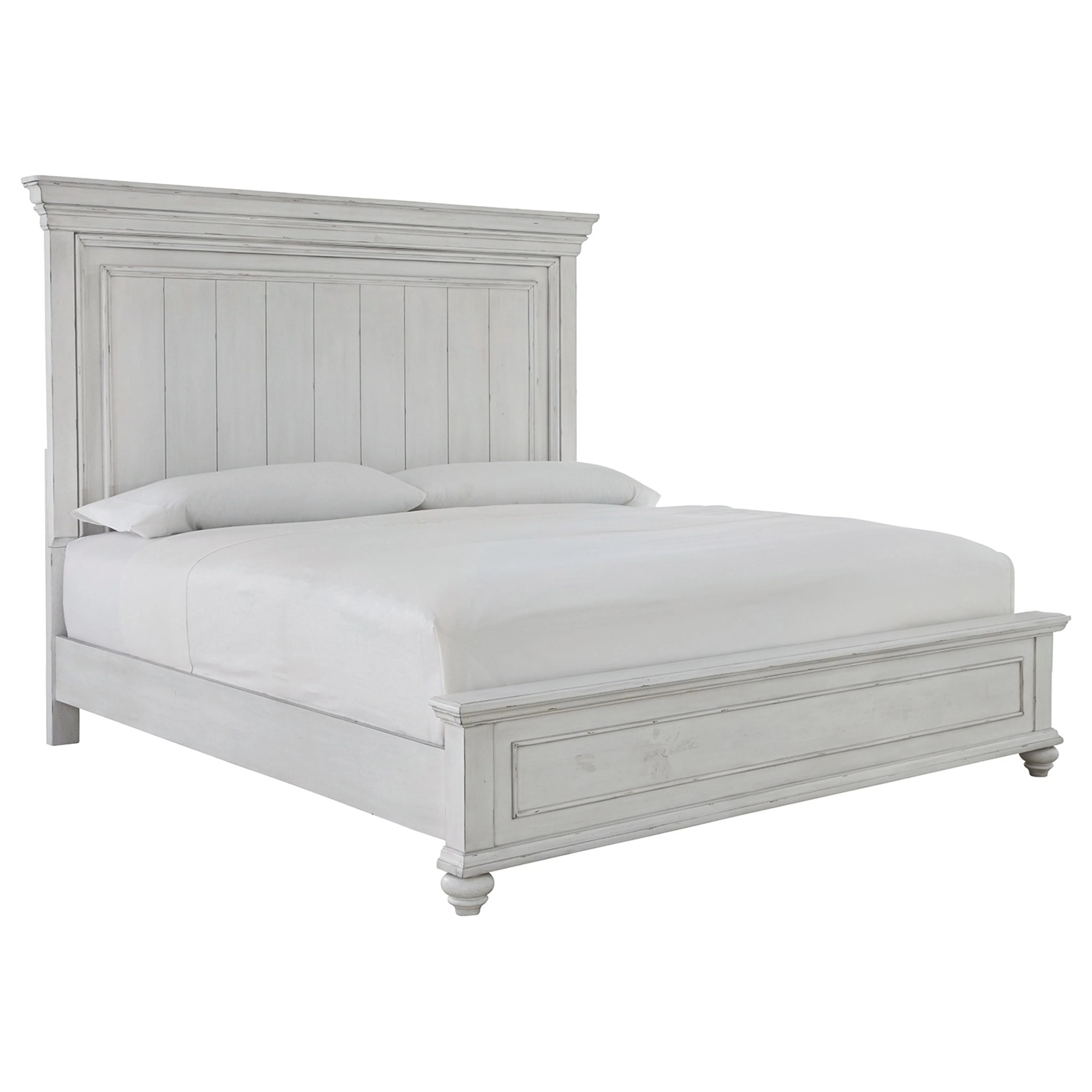 Kanwyn Panel Bed - Whitewash - Image 35