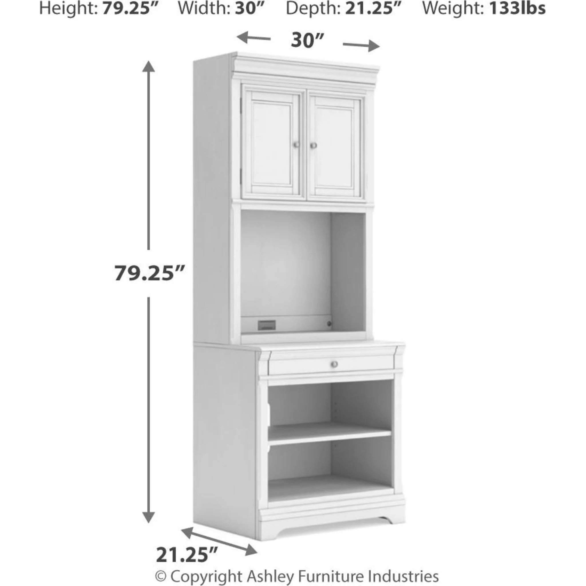 Kanwyn Bookcase - Whitewash - Image 6
