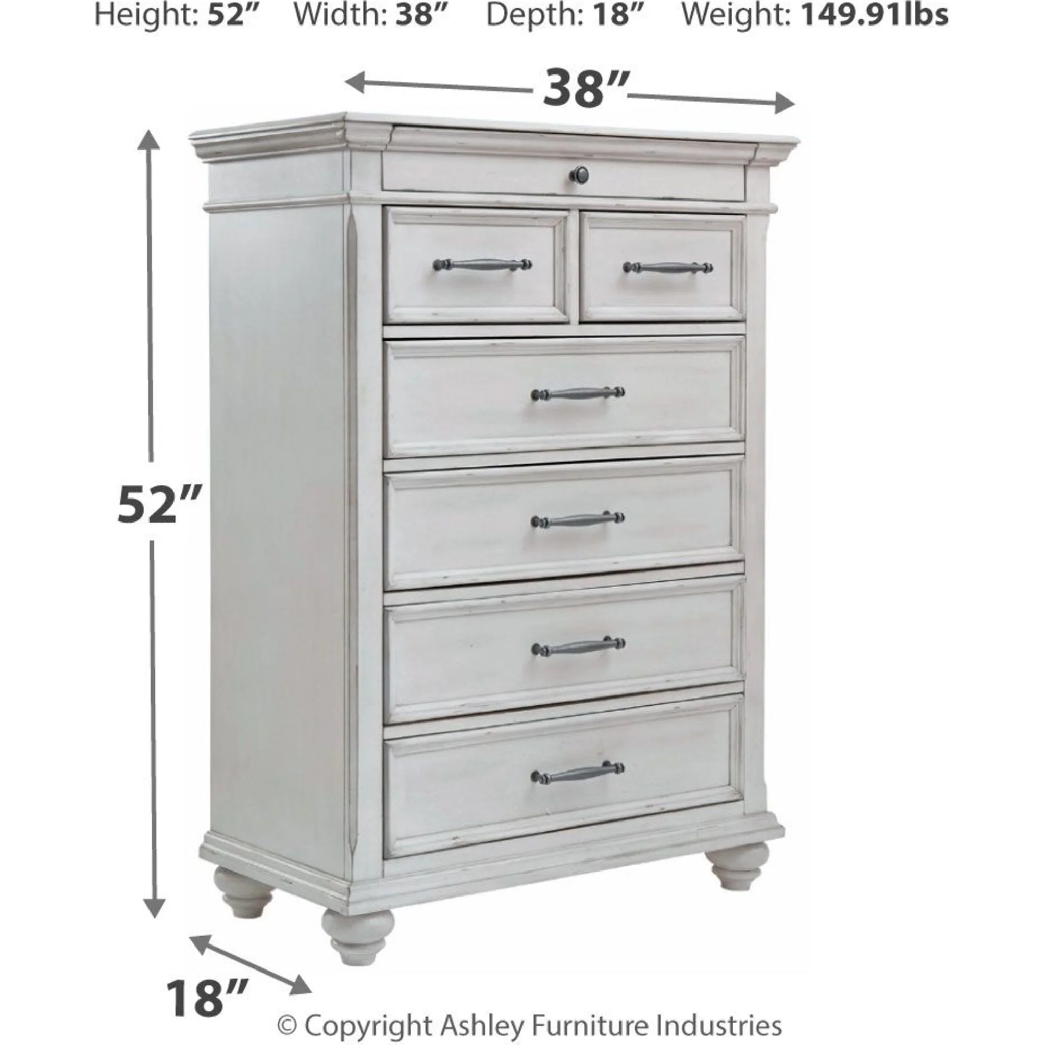 Kanwyn Chest - Whitewash - Image 4