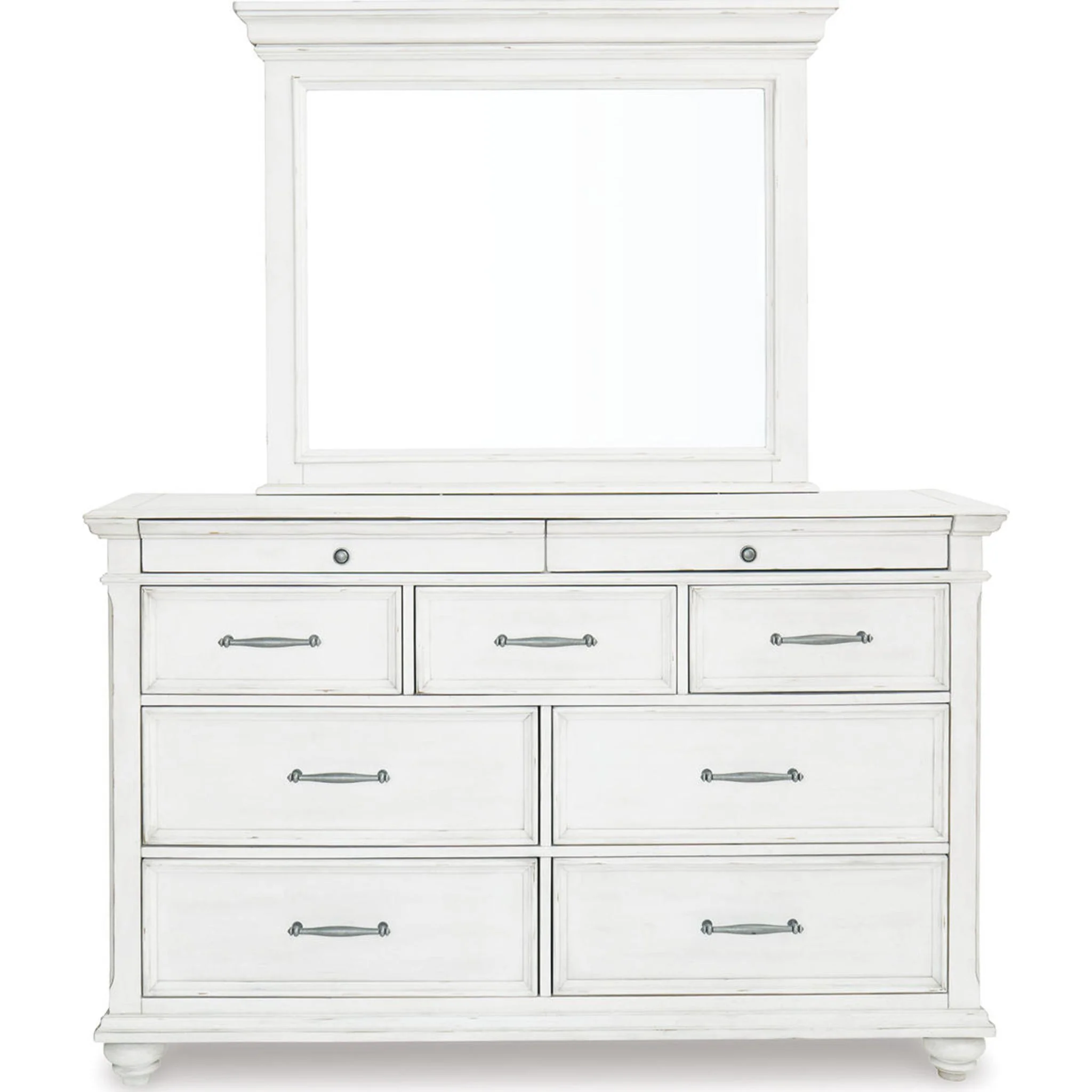 Kanwyn Dresser and Mirror - Whitewash - Image 4