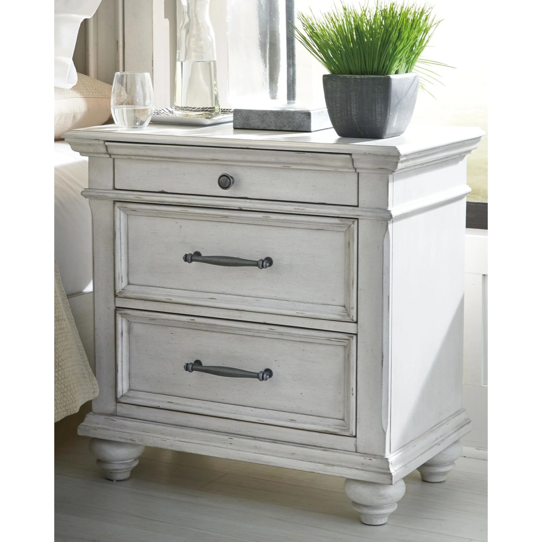 Kanwyn Nightstand - Whitewash - Image 7