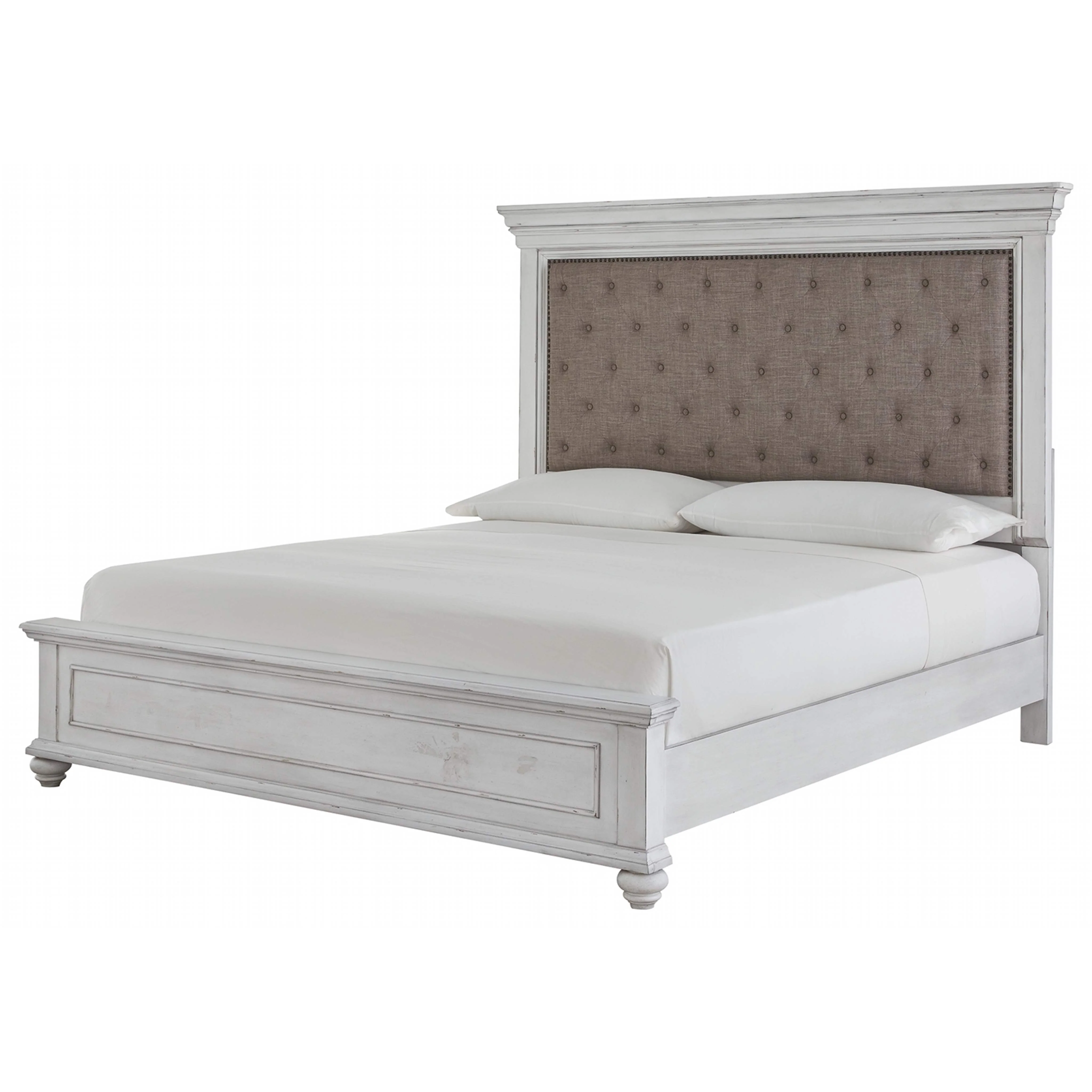 Kanwyn Panel Bed - Whitewash - Image 23